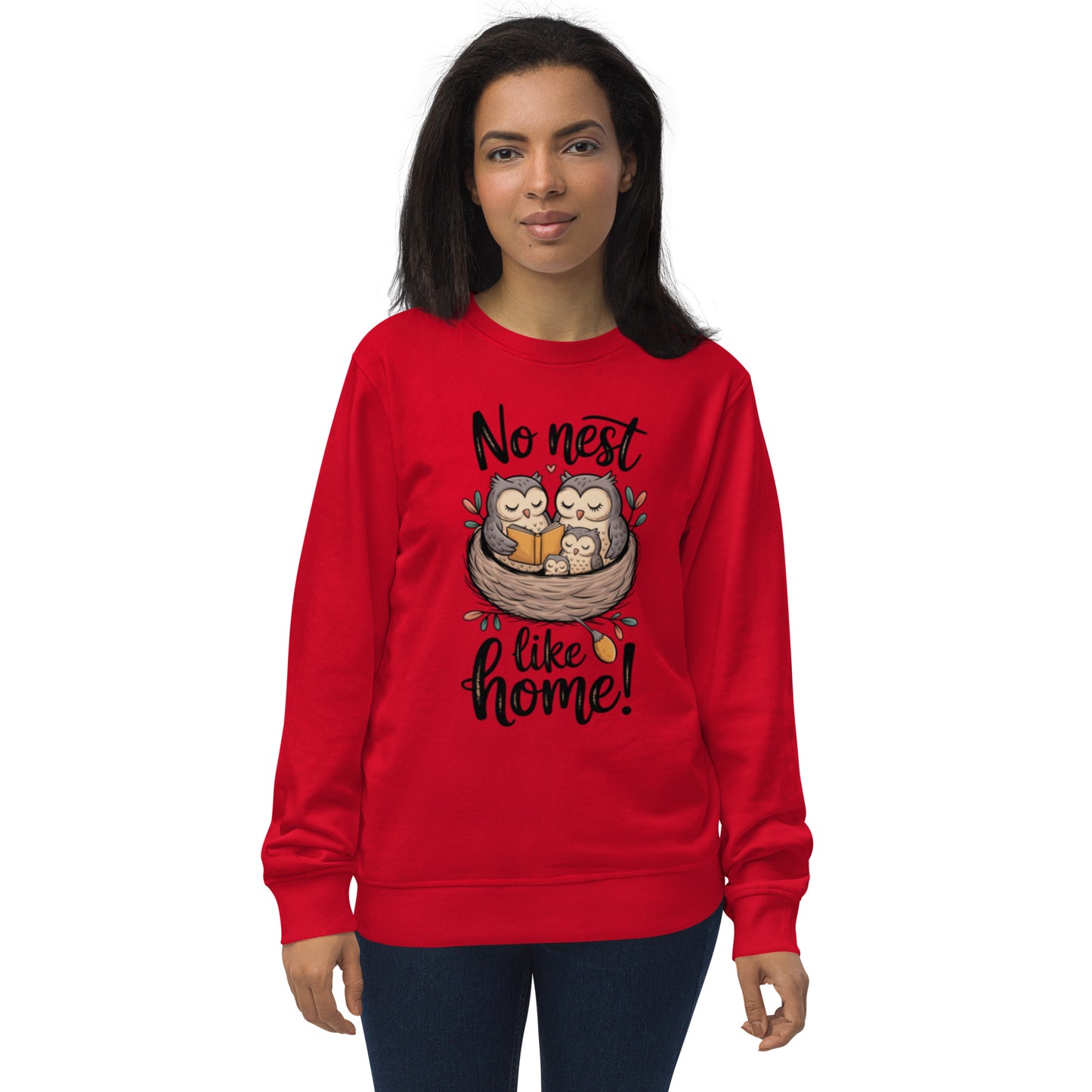 Unisex organic sweatshirt Red Dudeily