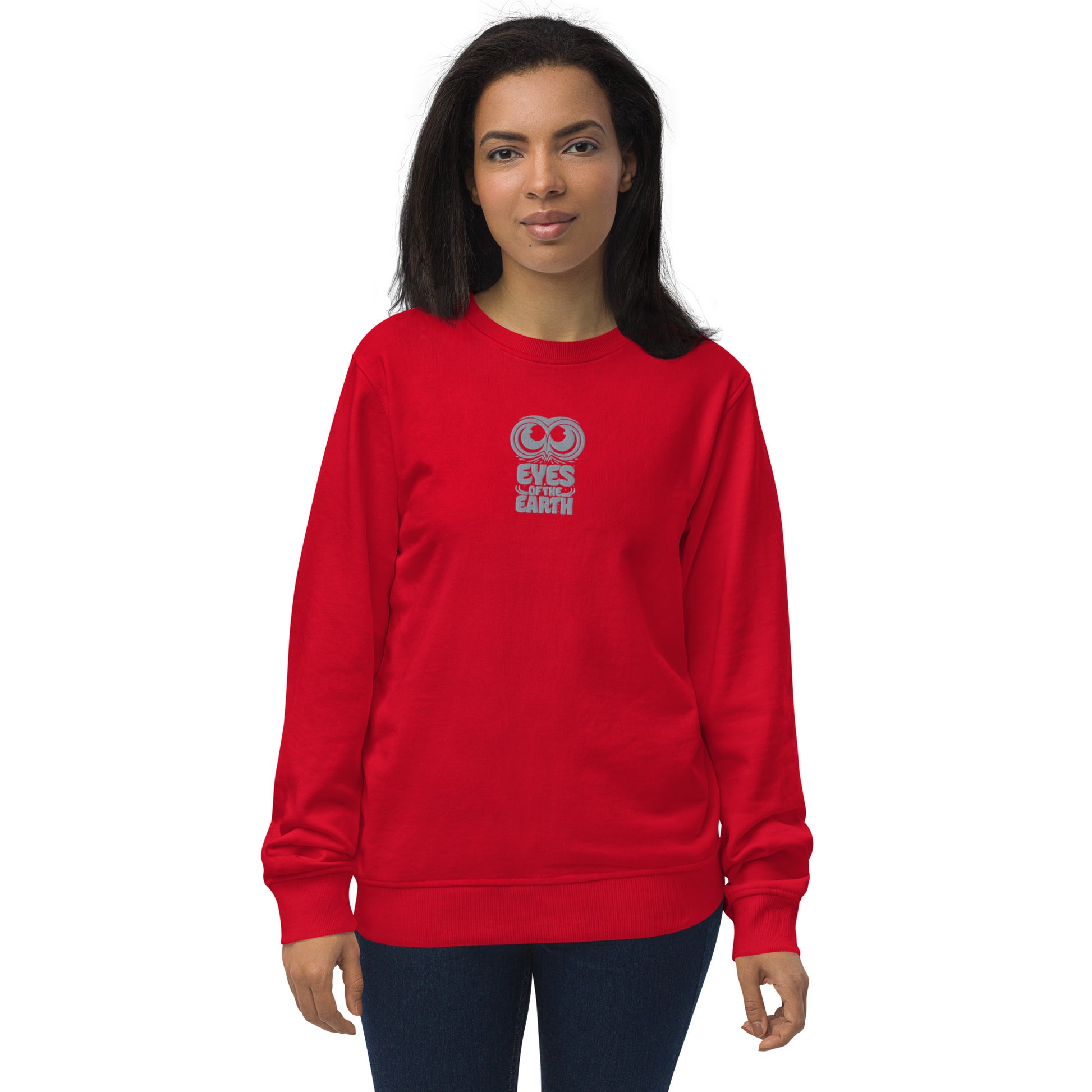 Owl Unisex Organic Sweatshirt: 'Eyes of the Earth' in Fall | Sustainable Fashion USA Dudeily