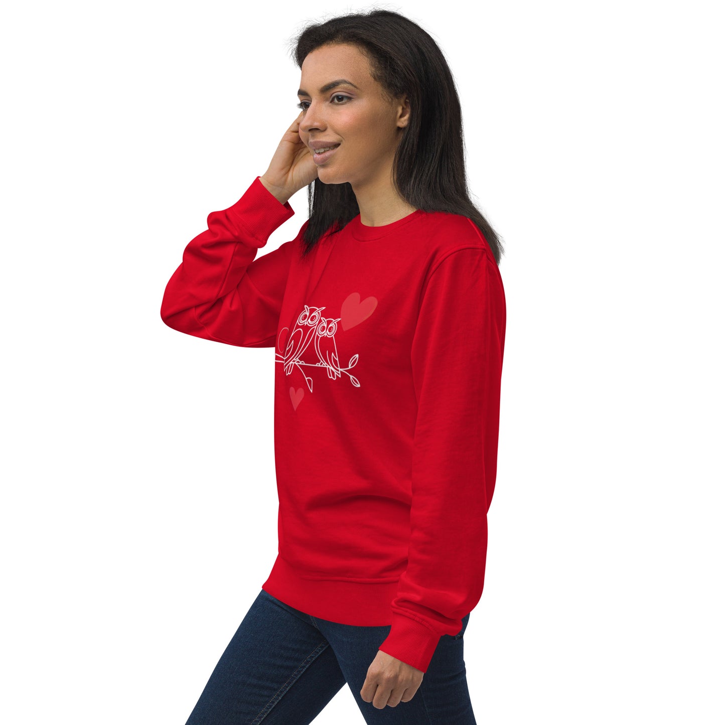 Owl-Themed Unisex Organic Sweatshirt | Sustainable & Cozy Apparel Dudeily