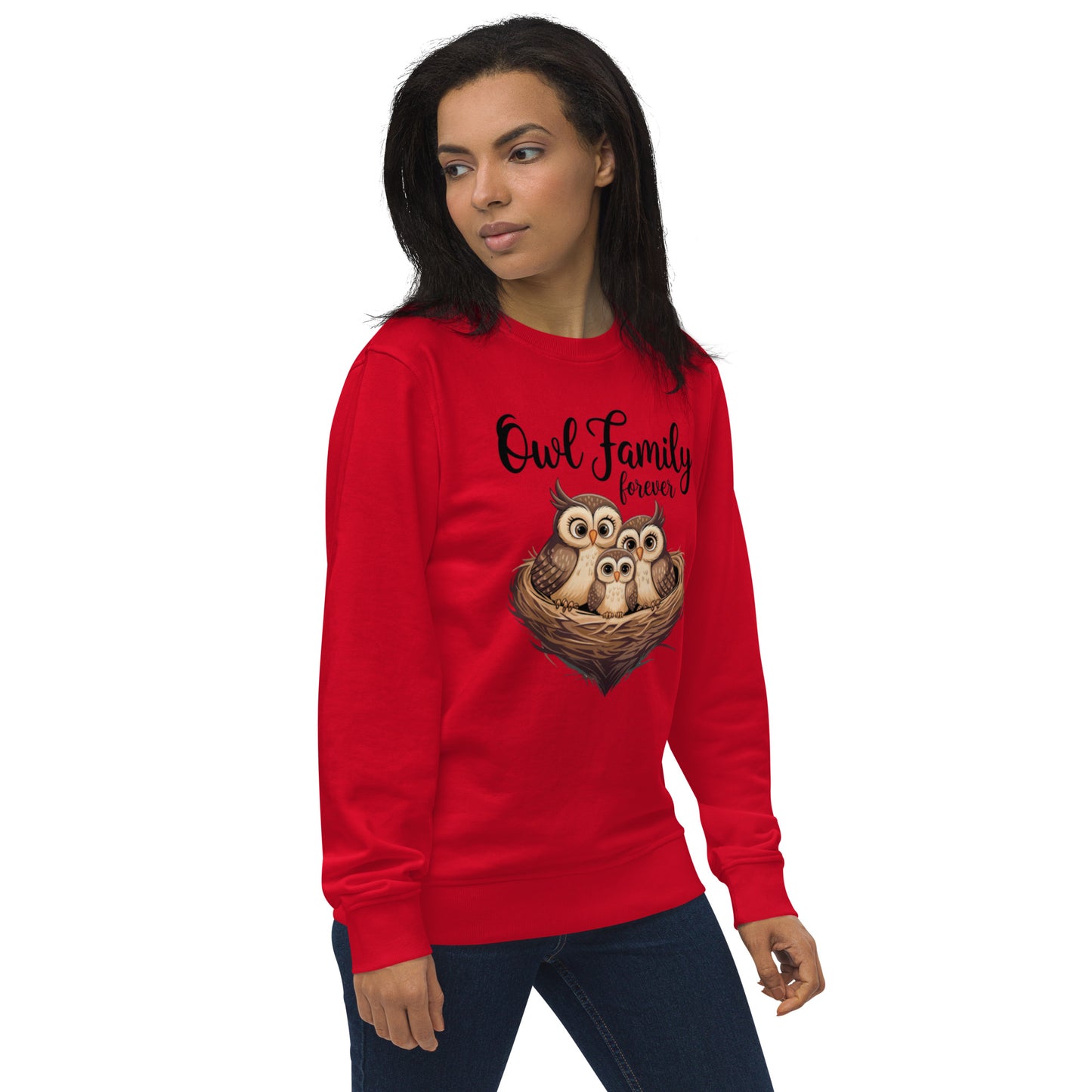 Owl-Themed Unisex Organic Sweatshirt | Eco-Friendly & Stylish Dudeily