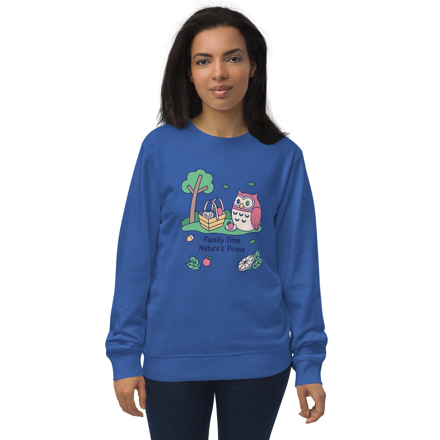 Unisex organic sweatshirt Royal Blue Dudeily