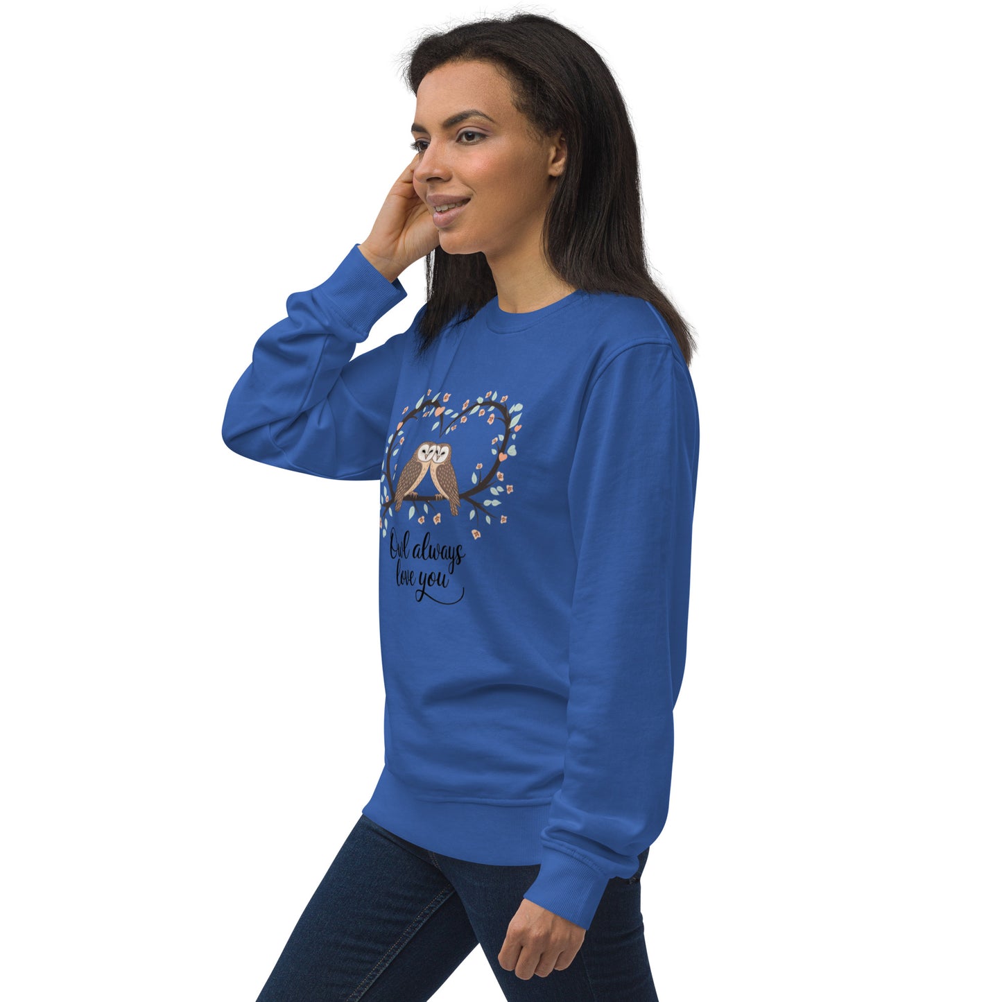 Owl-Themed Unisex Organic Sweatshirt | Sustainable & Cozy Fashion Dudeily