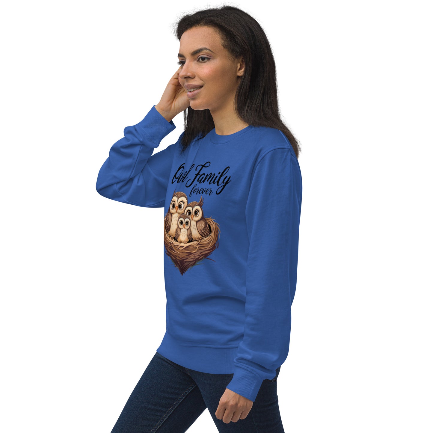 Owl-Themed Unisex Organic Sweatshirt | Eco-Friendly & Stylish Dudeily