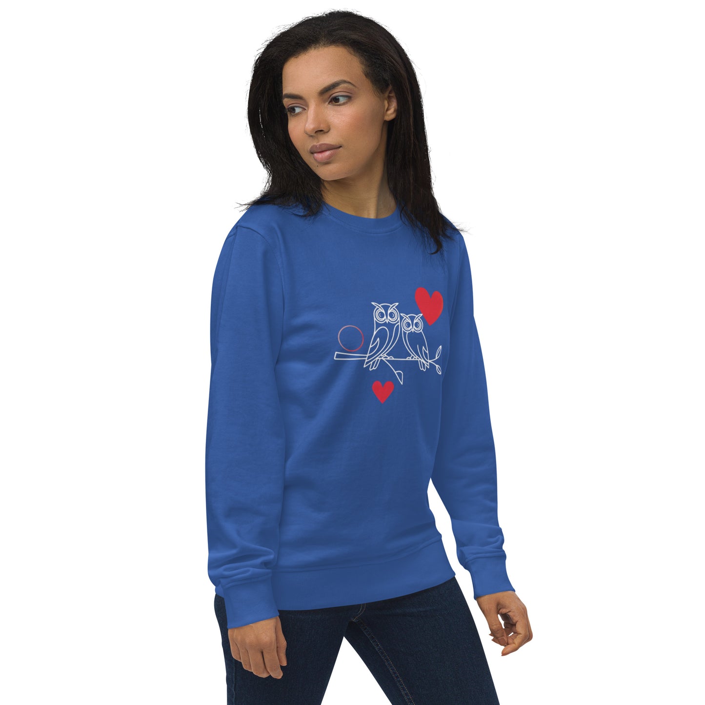 Owl-Themed Unisex Organic Sweatshirt | Sustainable & Cozy Apparel Dudeily