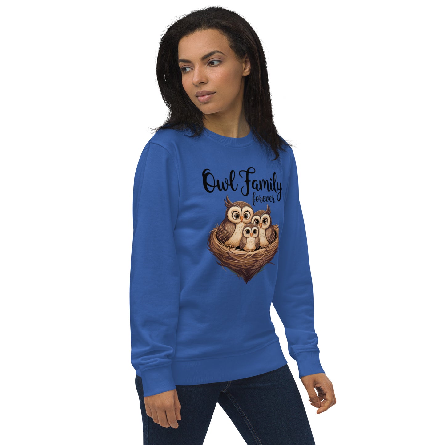 Owl-Themed Unisex Organic Sweatshirt | Eco-Friendly & Stylish Dudeily