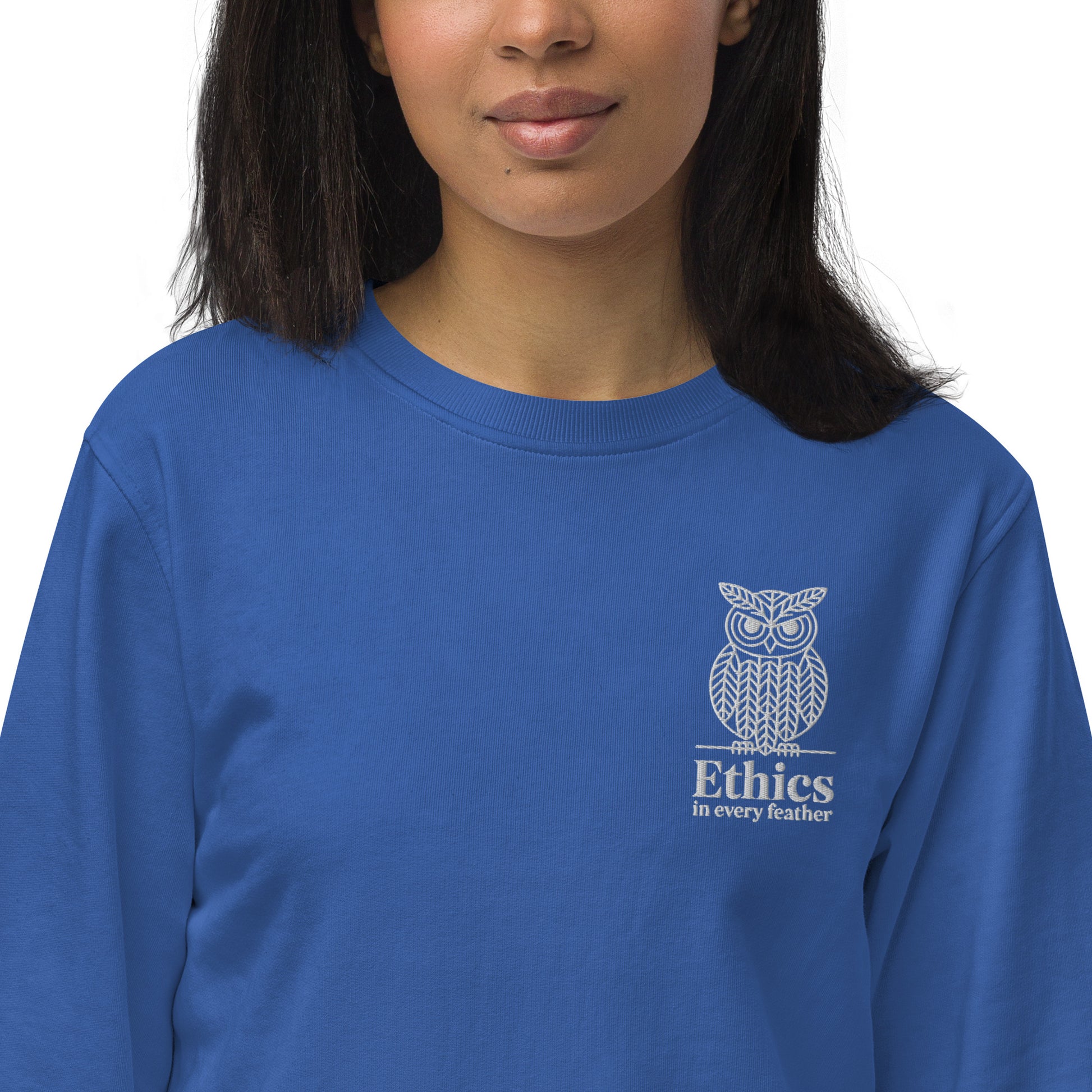 Owl Unisex Organic Sweatshirt – "Ethics in Every Feather" | Sustainable Fashion USA Dudeily