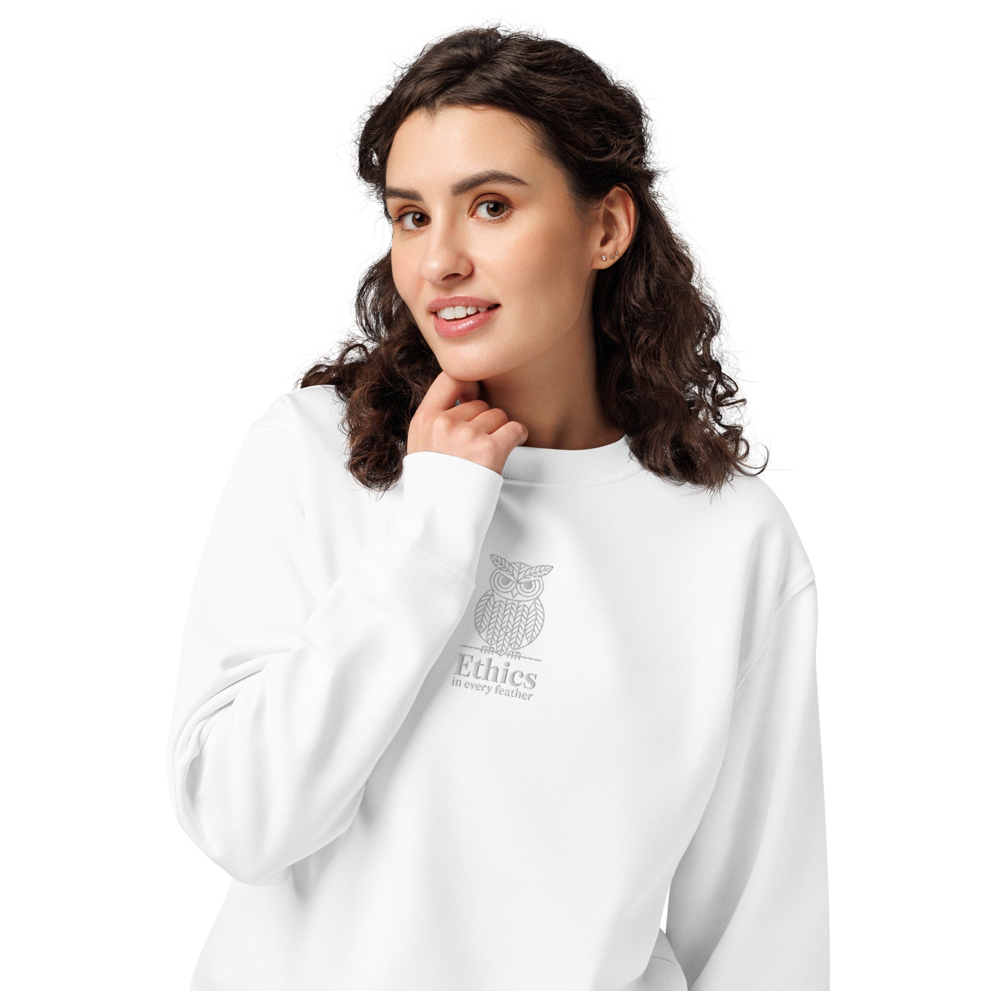 Owl Unisex Organic Sweatshirt – "Ethics in Every Feather" | Sustainable Fashion USA Dudeily