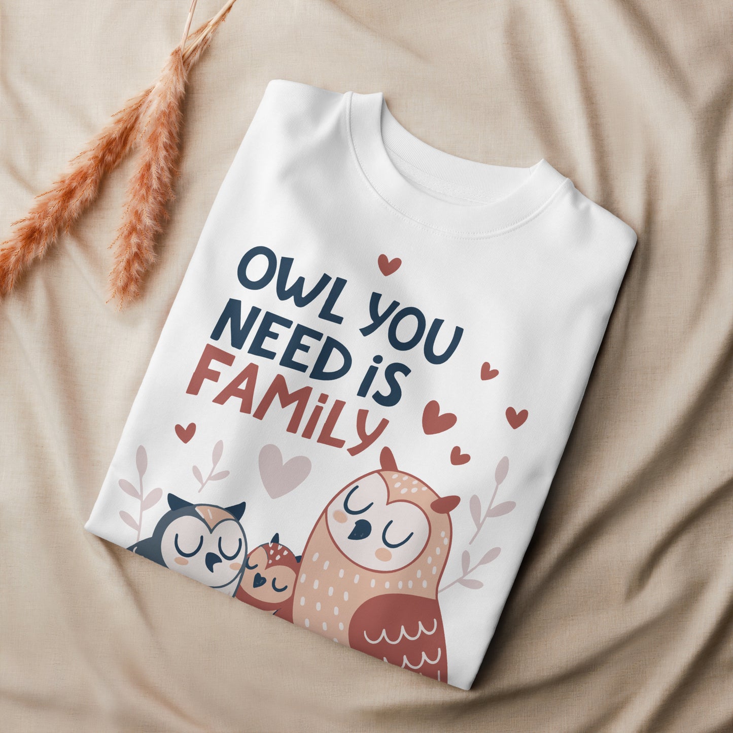 Unisex Organic Sweatshirt – OwlNest Sustainable Fashion for Cozy Family Day Vibes Dudeily