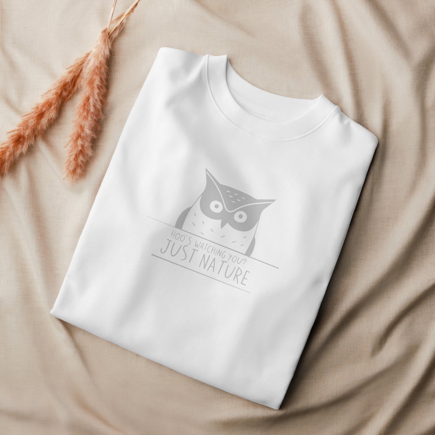 Unisex Organic Sweatshirt: 'Stay Cozy Hoot Loud' in Fall | Sustainable Owl Fashion USA Dudeily