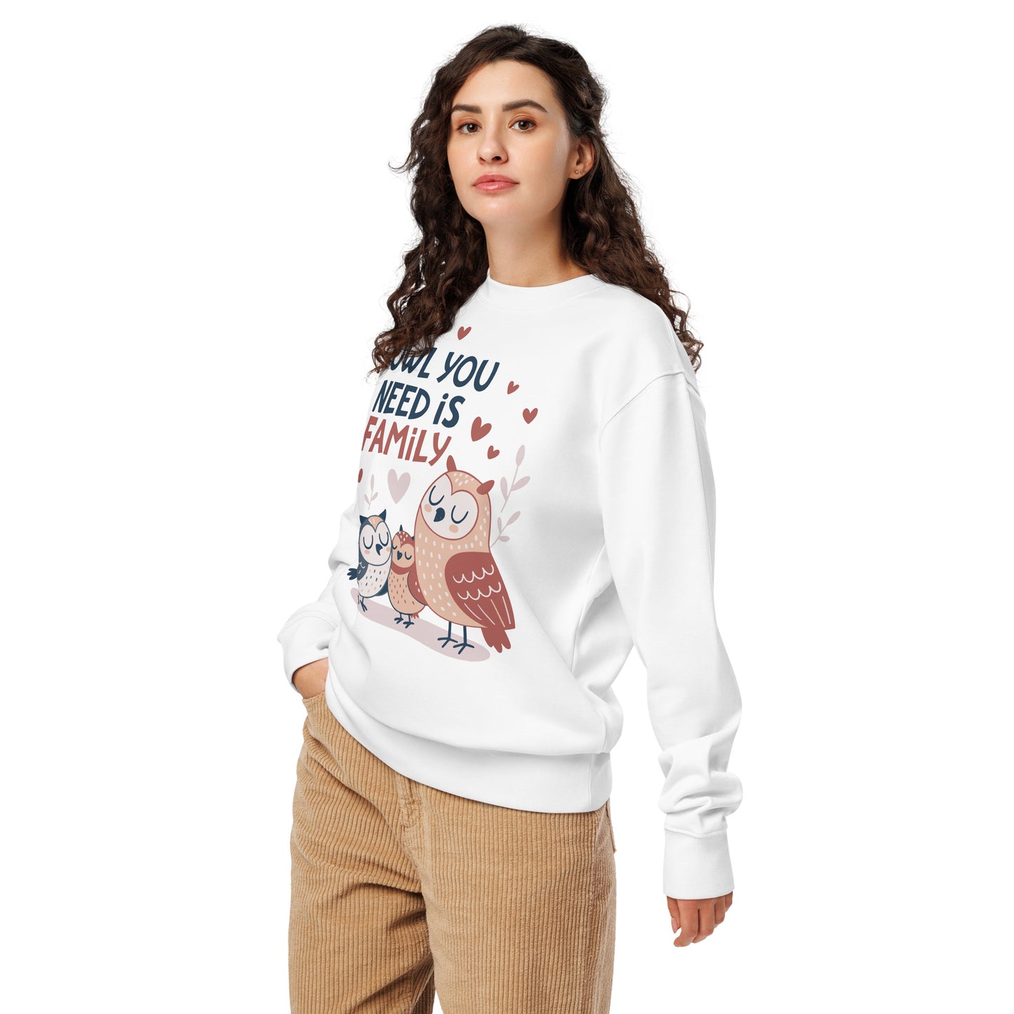 Unisex Organic Sweatshirt – OwlNest Sustainable Fashion for Cozy Family Day Vibes Dudeily