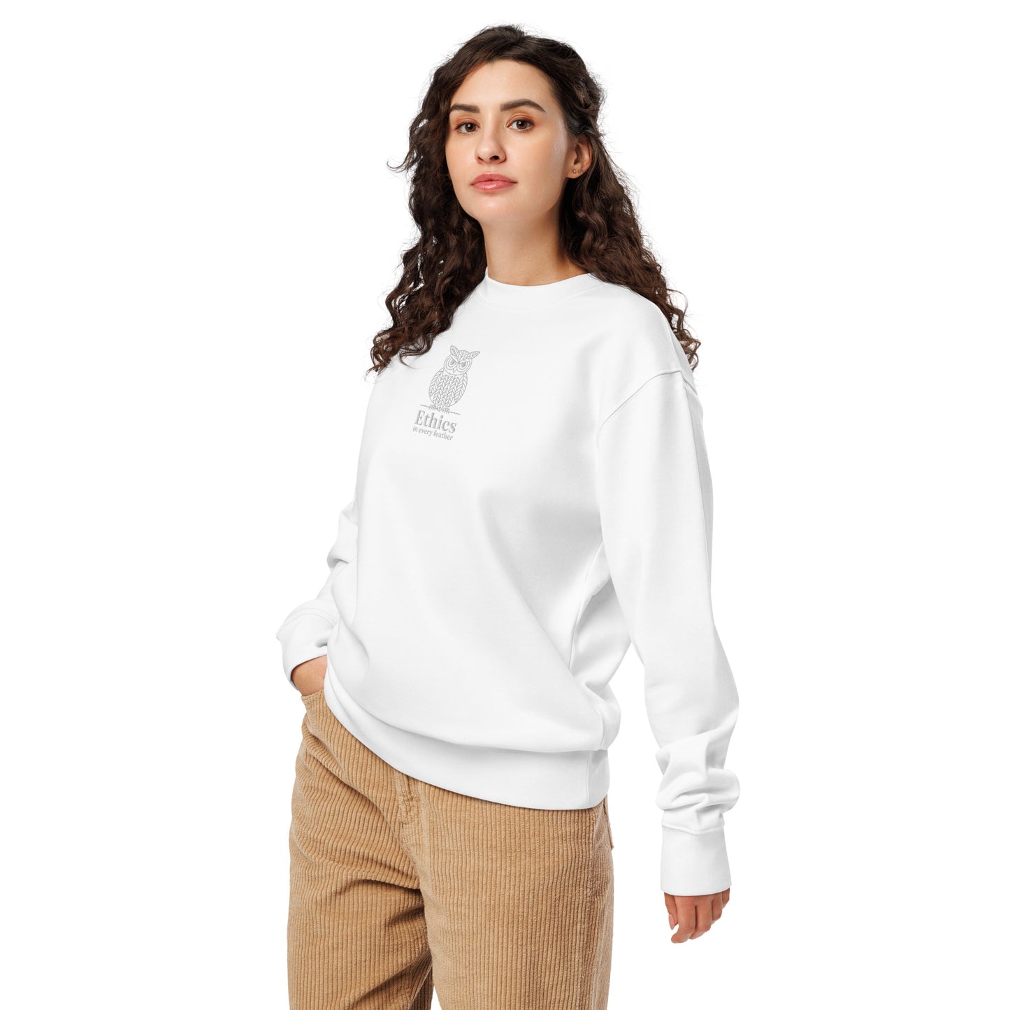 Owl Unisex Organic Sweatshirt – "Ethics in Every Feather" | Sustainable Fashion USA Dudeily