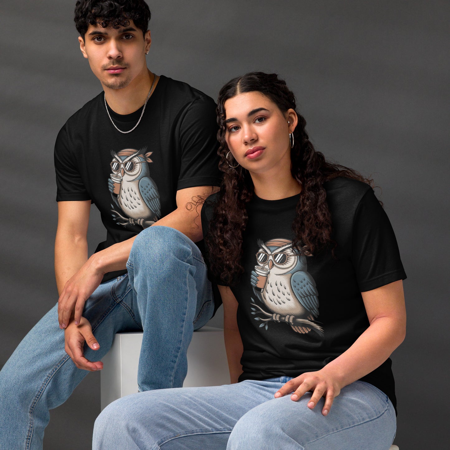 Unisex staple eco t-shirt | Owl Themed Sustainable Fashion Dudeily
