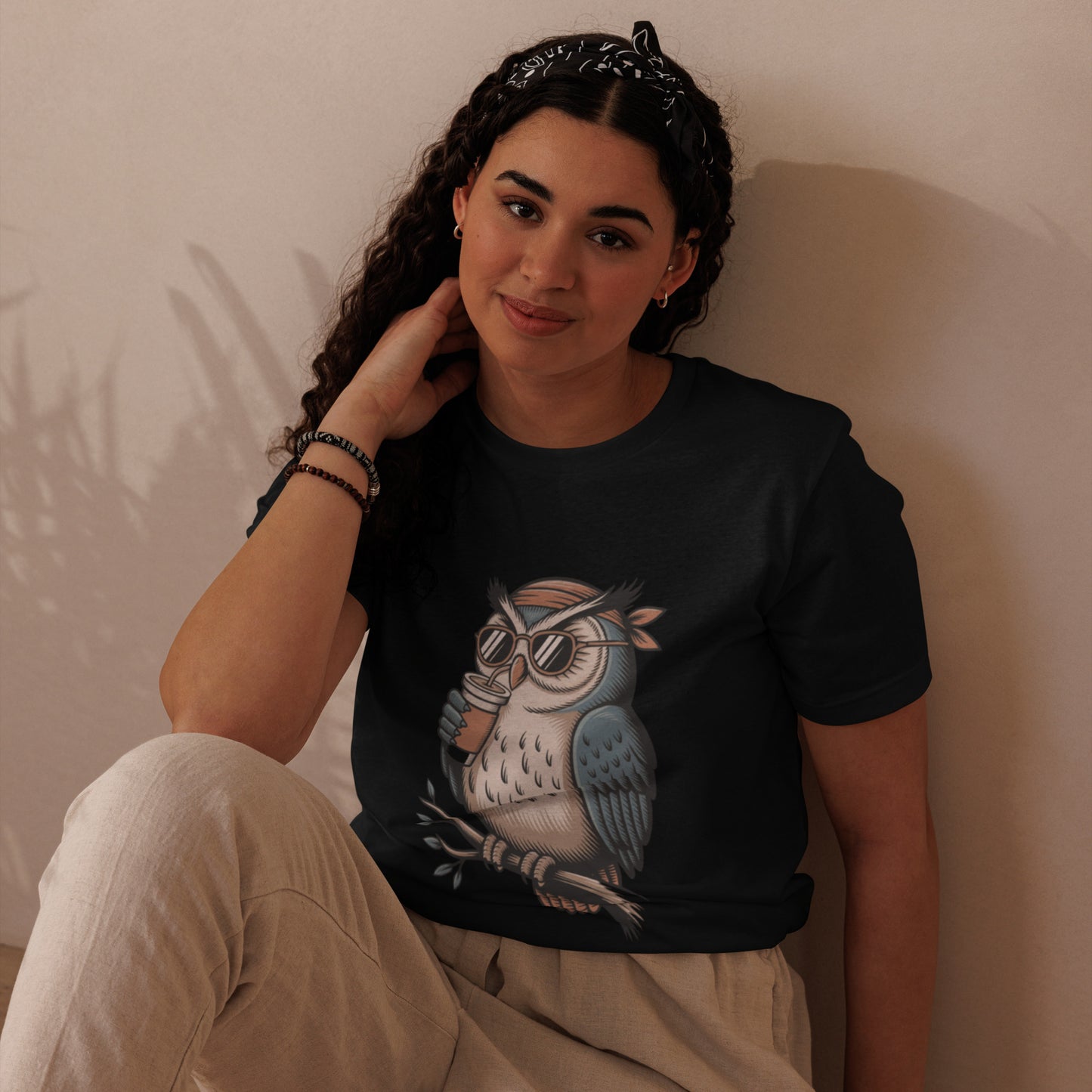 Unisex staple eco t-shirt | Owl Themed Sustainable Fashion Dudeily