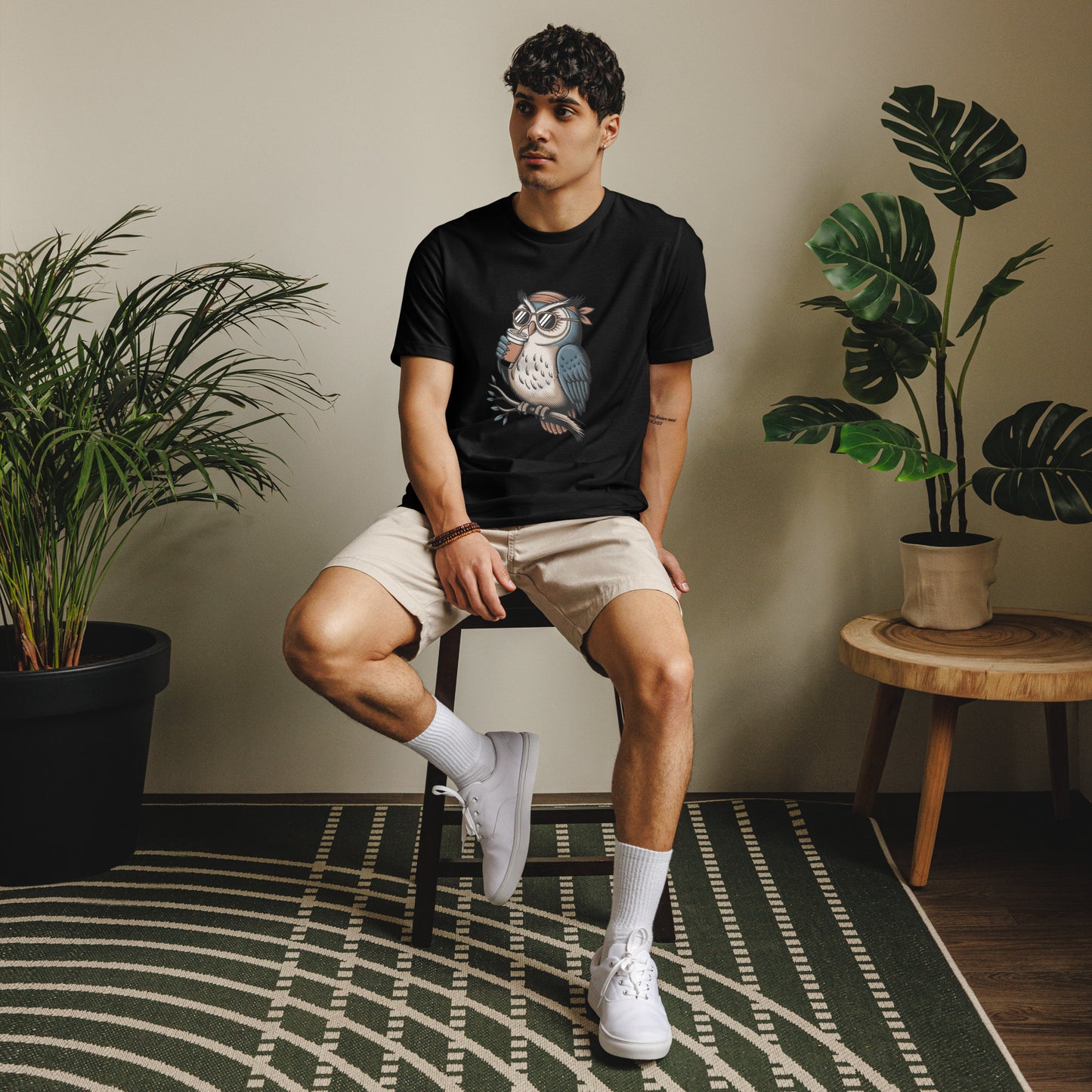 Unisex staple eco t-shirt | Owl Themed Sustainable Fashion Dudeily