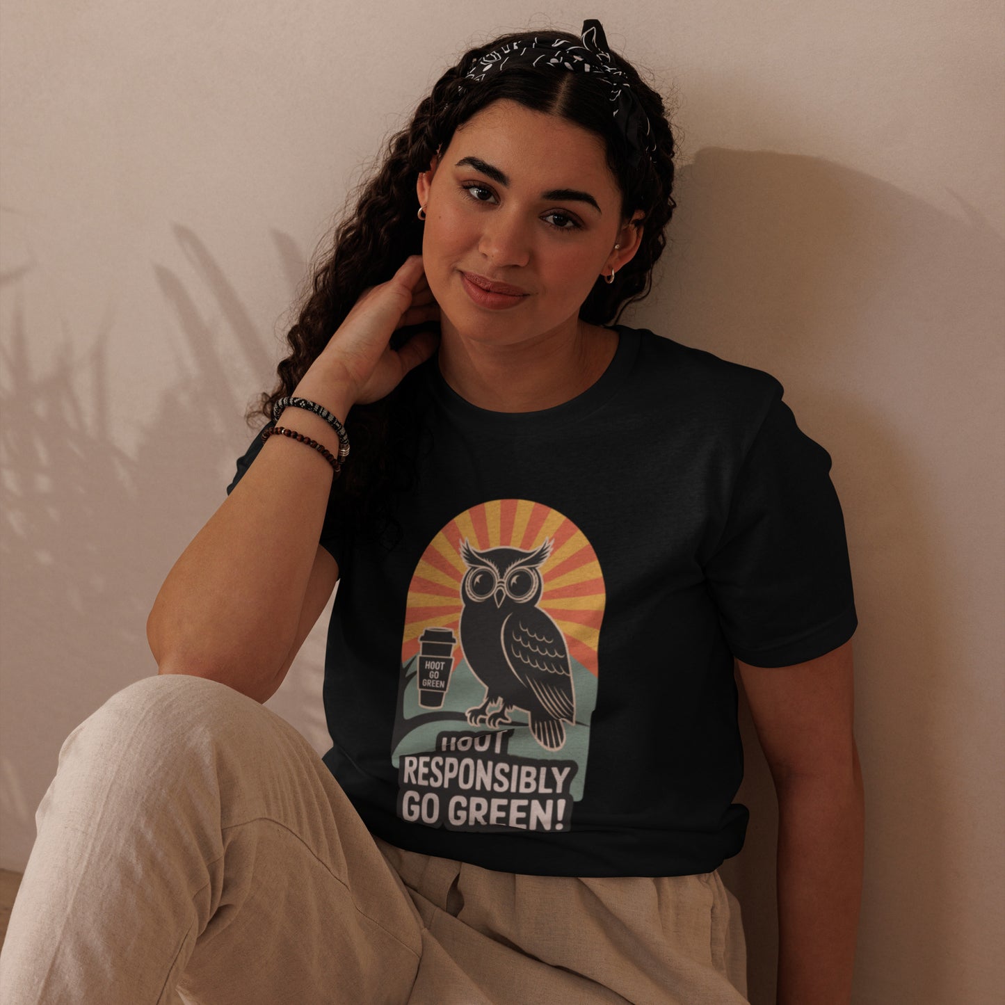 Unisex Eco T-Shirt | Owl Themed Sustainable Fashion & Comfortable Dudeily