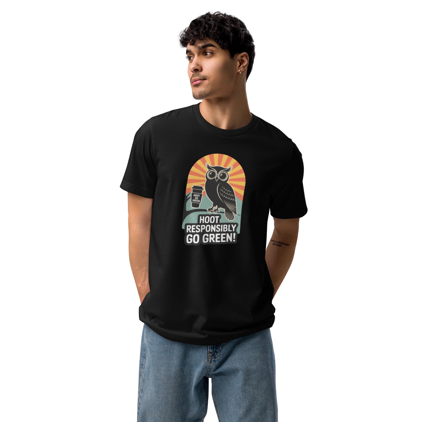 Unisex Eco T-Shirt | Owl Themed Sustainable Fashion & Comfortable Dudeily