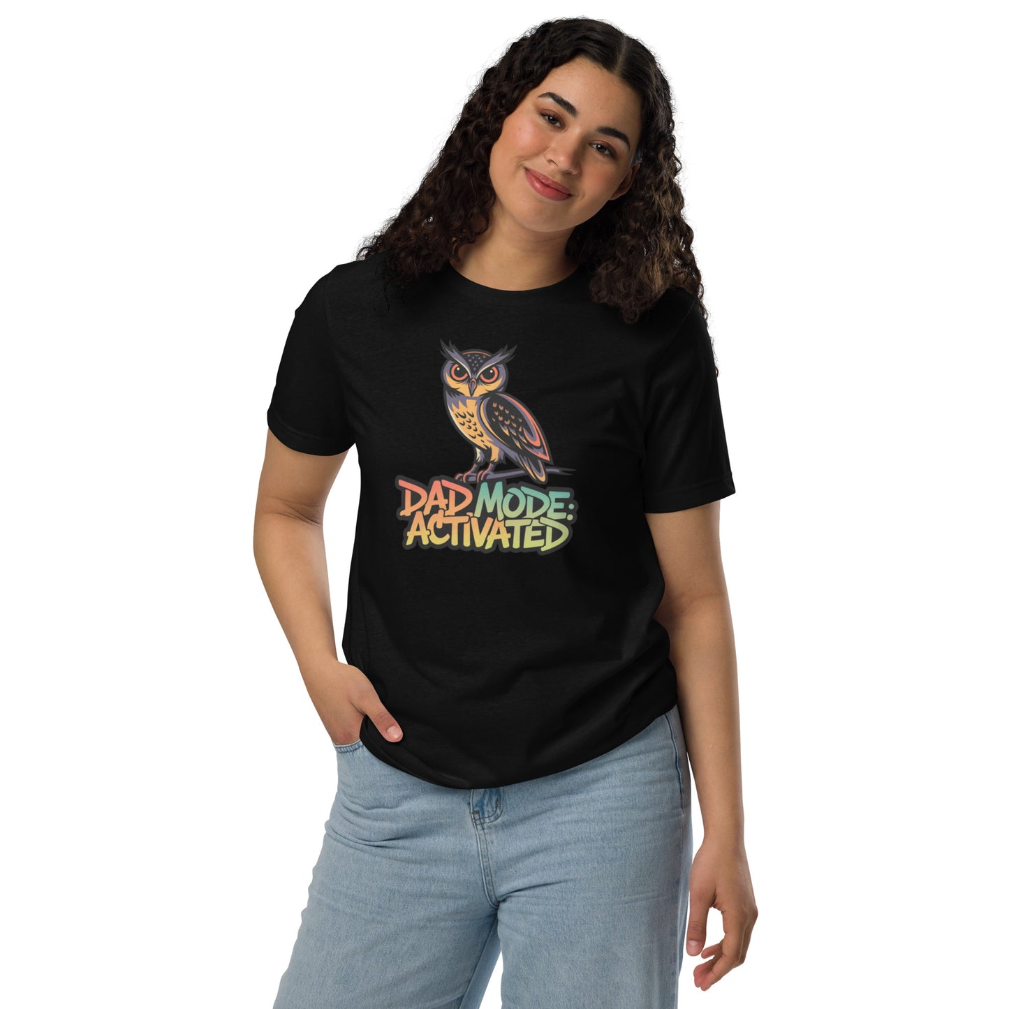 Unisex Staple Eco T-Shirt – Owl-Inspired Sustainable Style for Father’s Day | Dudeily Black Dudeily