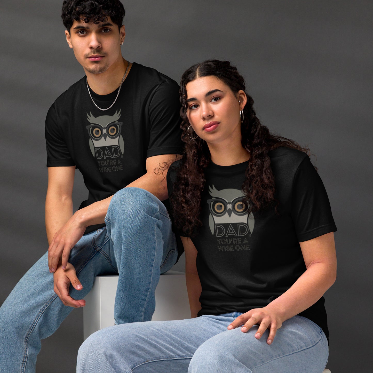 Unisex Staple Eco T-Shirt – Owl-Themed Sustainable Fashion for Father's Day Gifts by Dudeily Dudeily