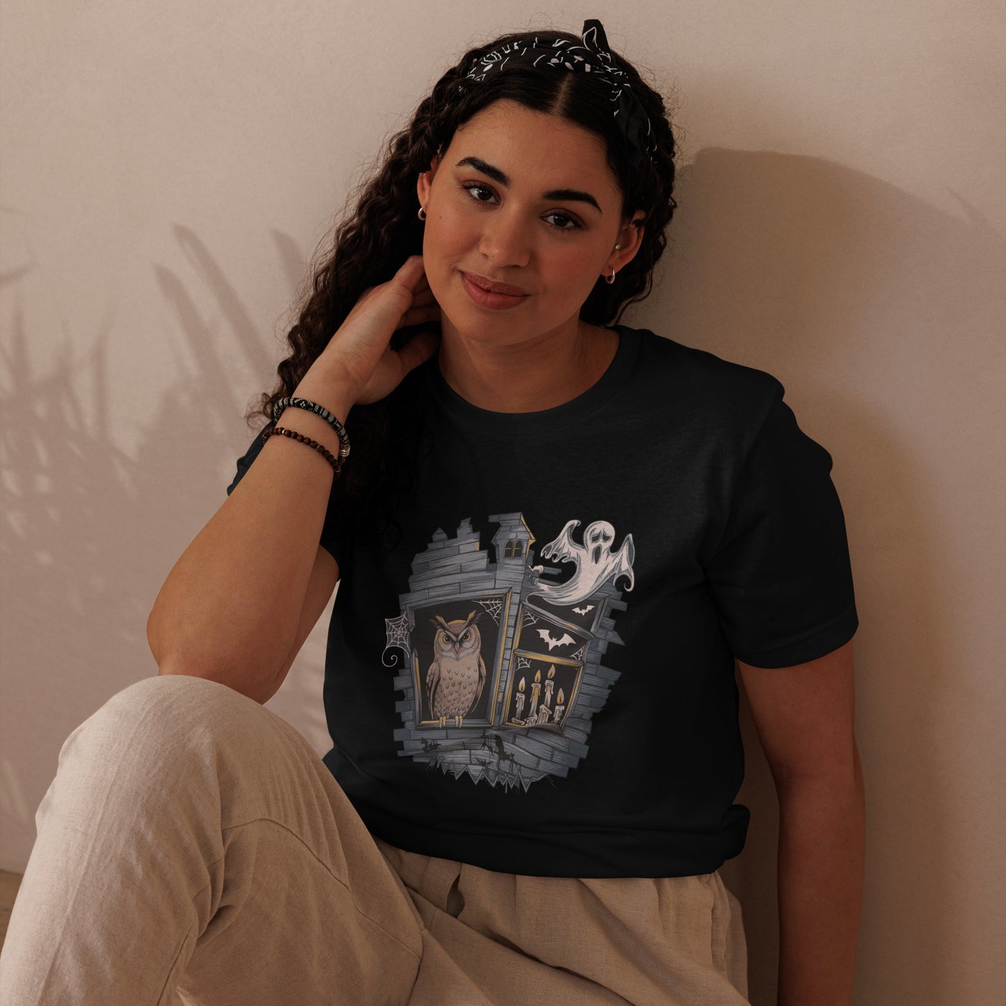 Unisex Staple Eco T-Shirt: Halloween Owl Sustainable Cozy Style USA Dudeily