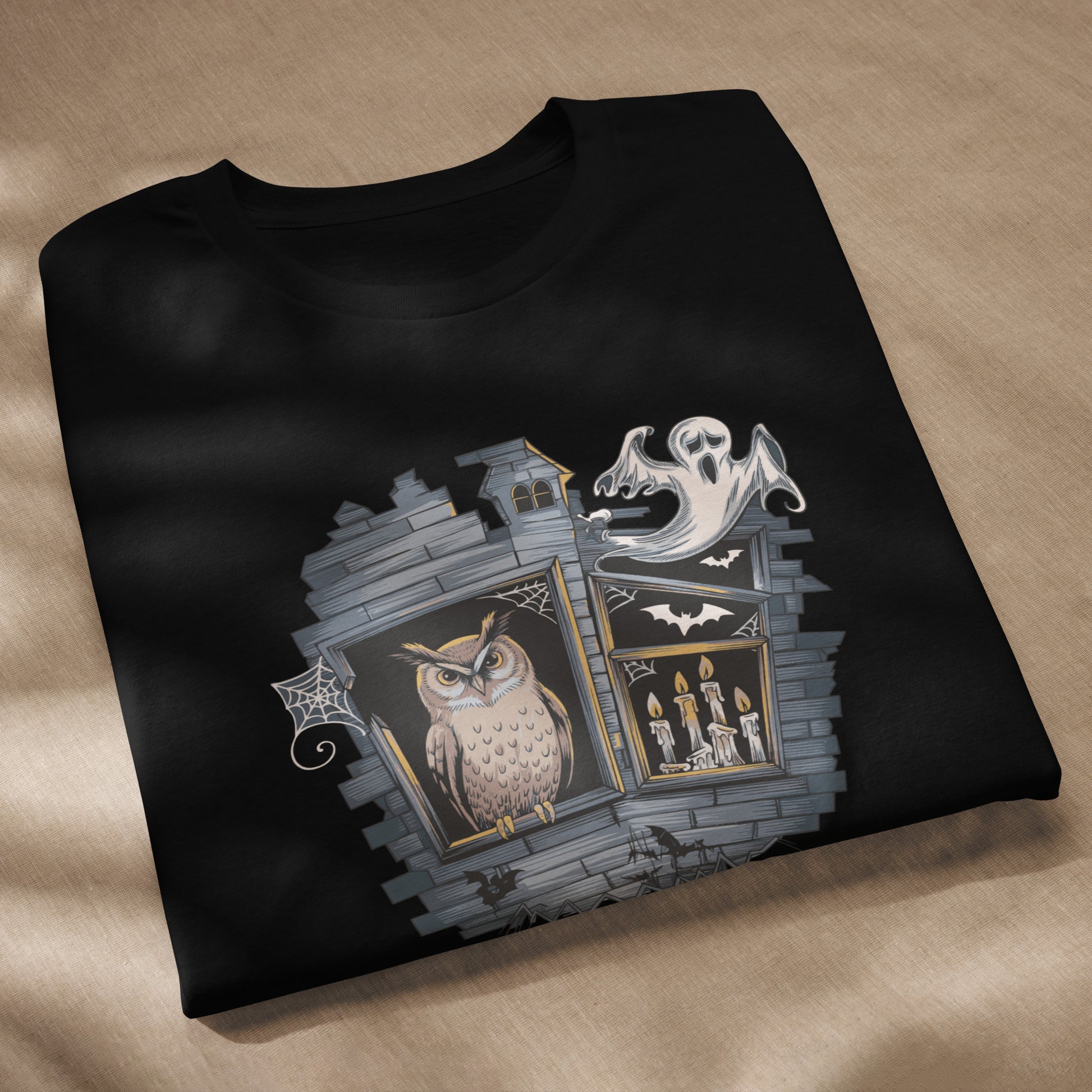 Unisex Staple Eco T-Shirt: Halloween Owl Sustainable Cozy Style USA Dudeily