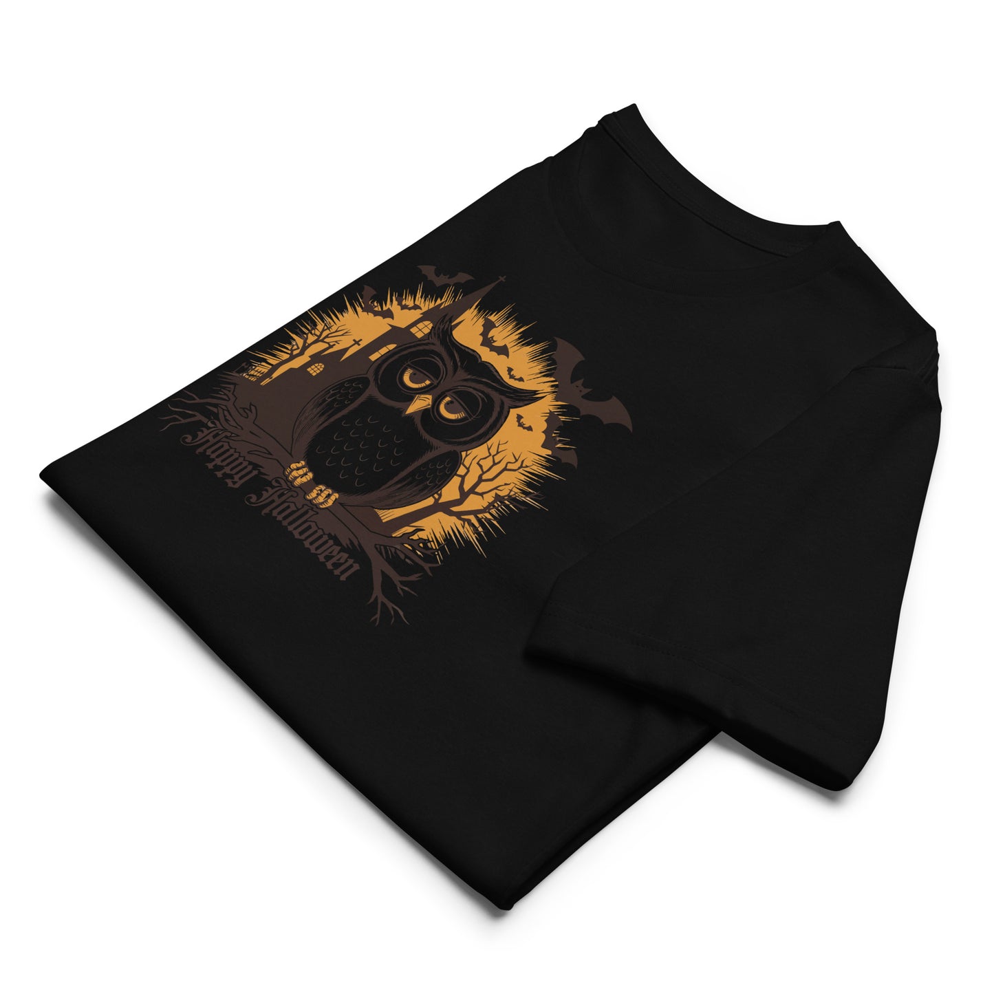 Unisex Staple Eco T-Shirt: Halloween Owl Sustainable Cozy Style USA Dudeily