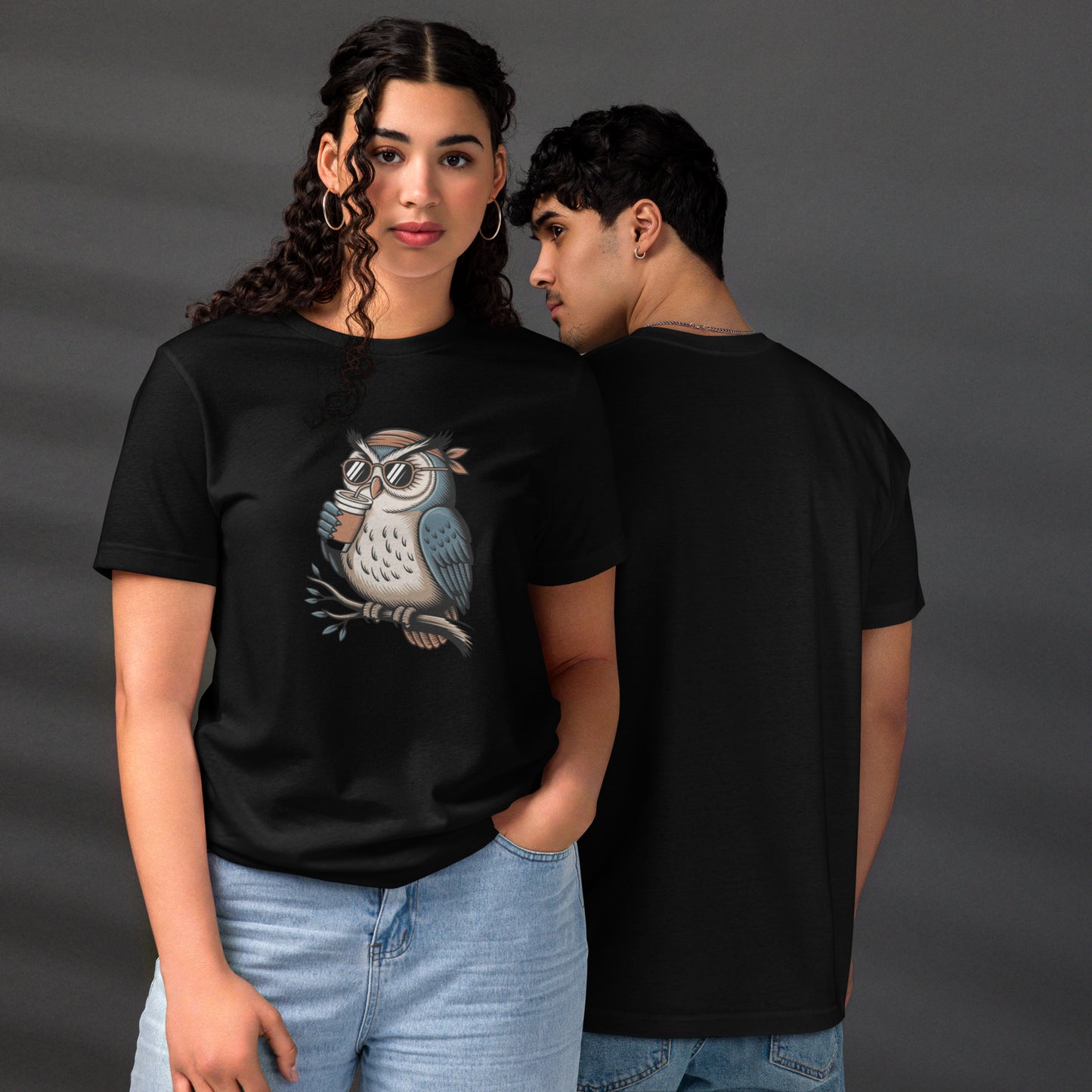 Unisex staple eco t-shirt | Owl Themed Sustainable Fashion Dudeily