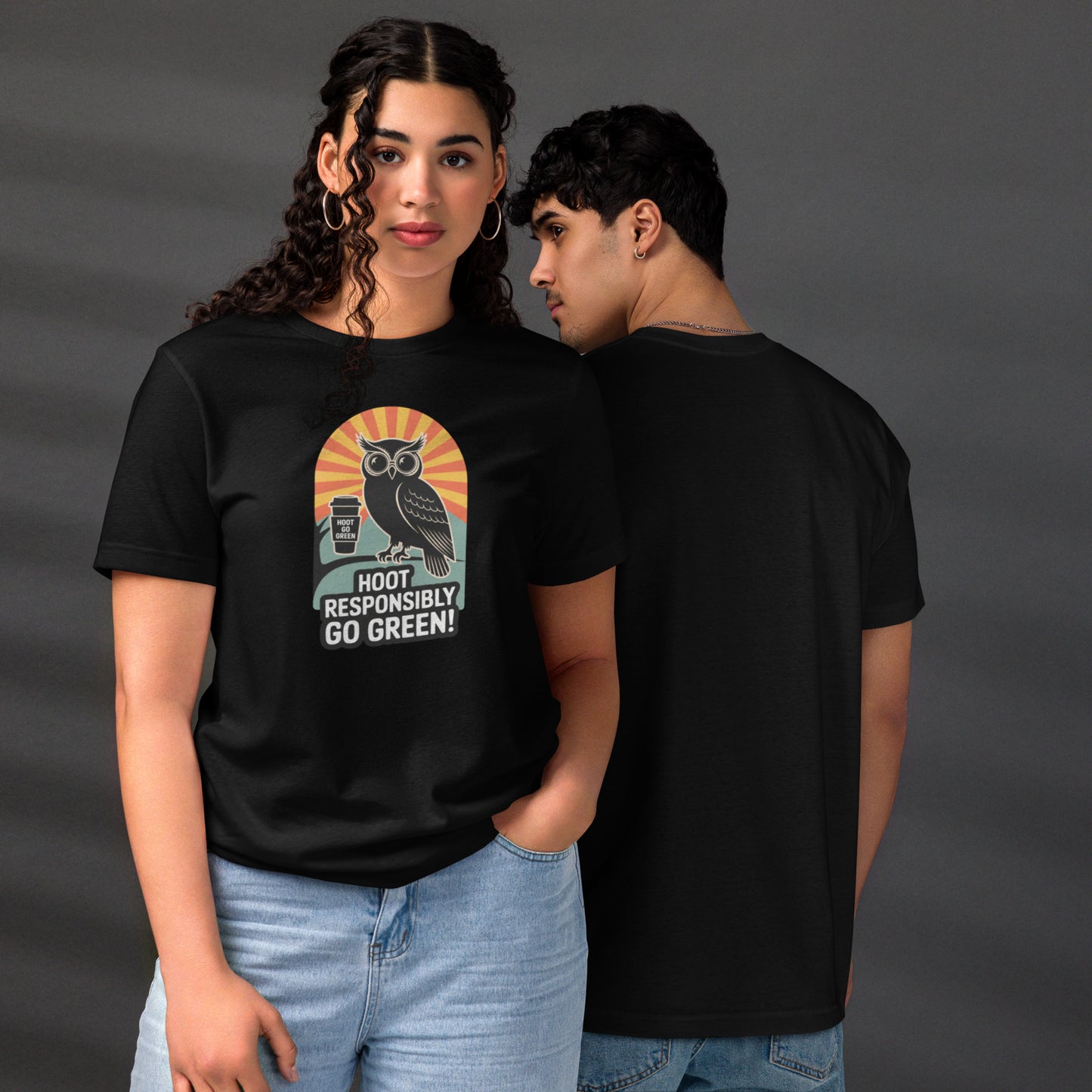 Unisex Eco T-Shirt | Owl Themed Sustainable Fashion & Comfortable Dudeily