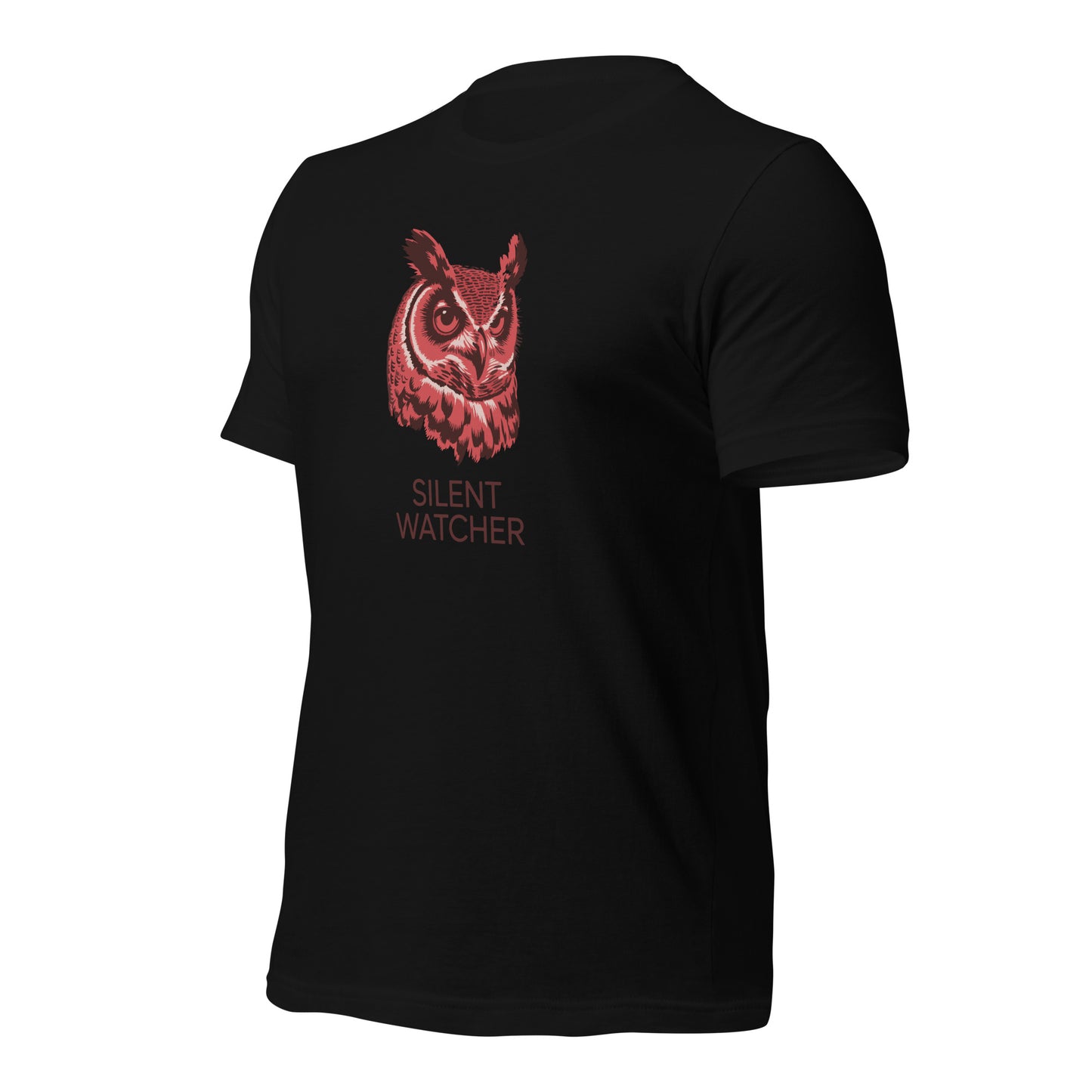 Unisex Staple Eco T-Shirt: 'Silent Watcher' in Fall | Sustainable Owl Fashion USA Dudeily