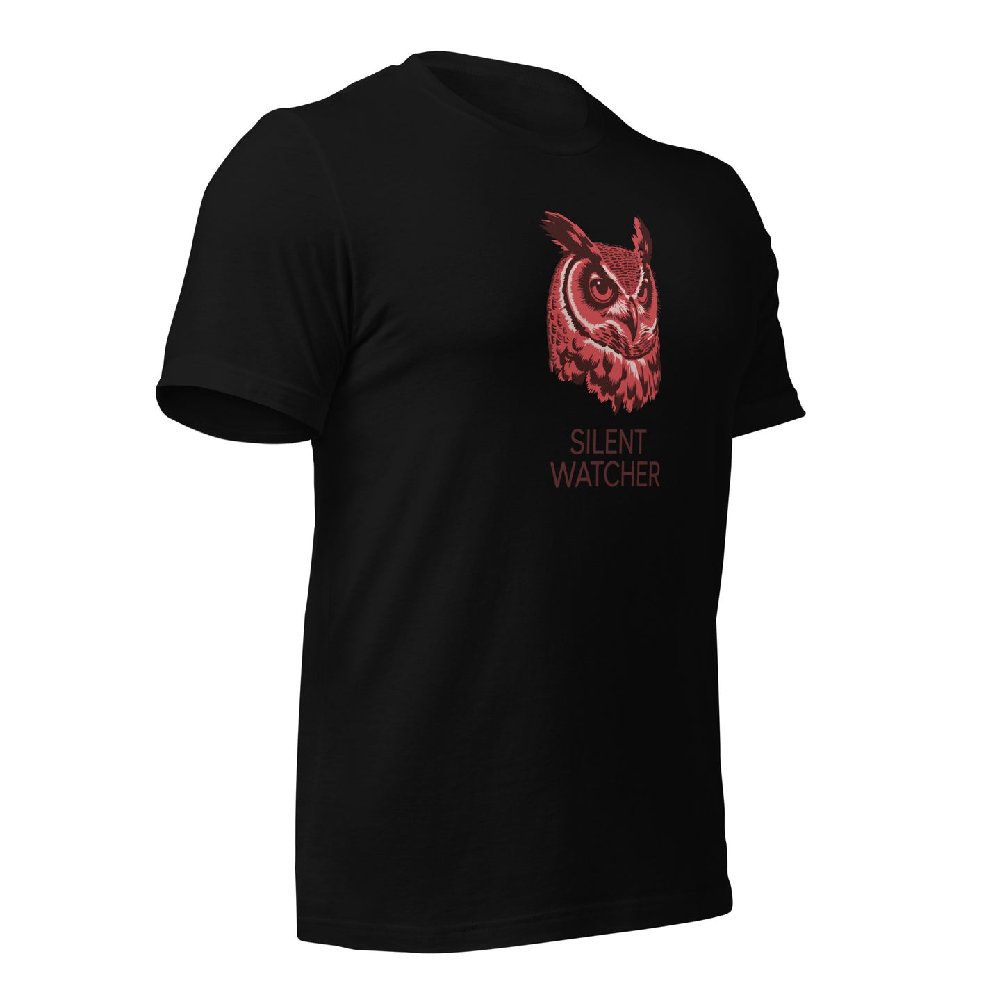Unisex Staple Eco T-Shirt: 'Silent Watcher' in Fall | Sustainable Owl Fashion USA Dudeily