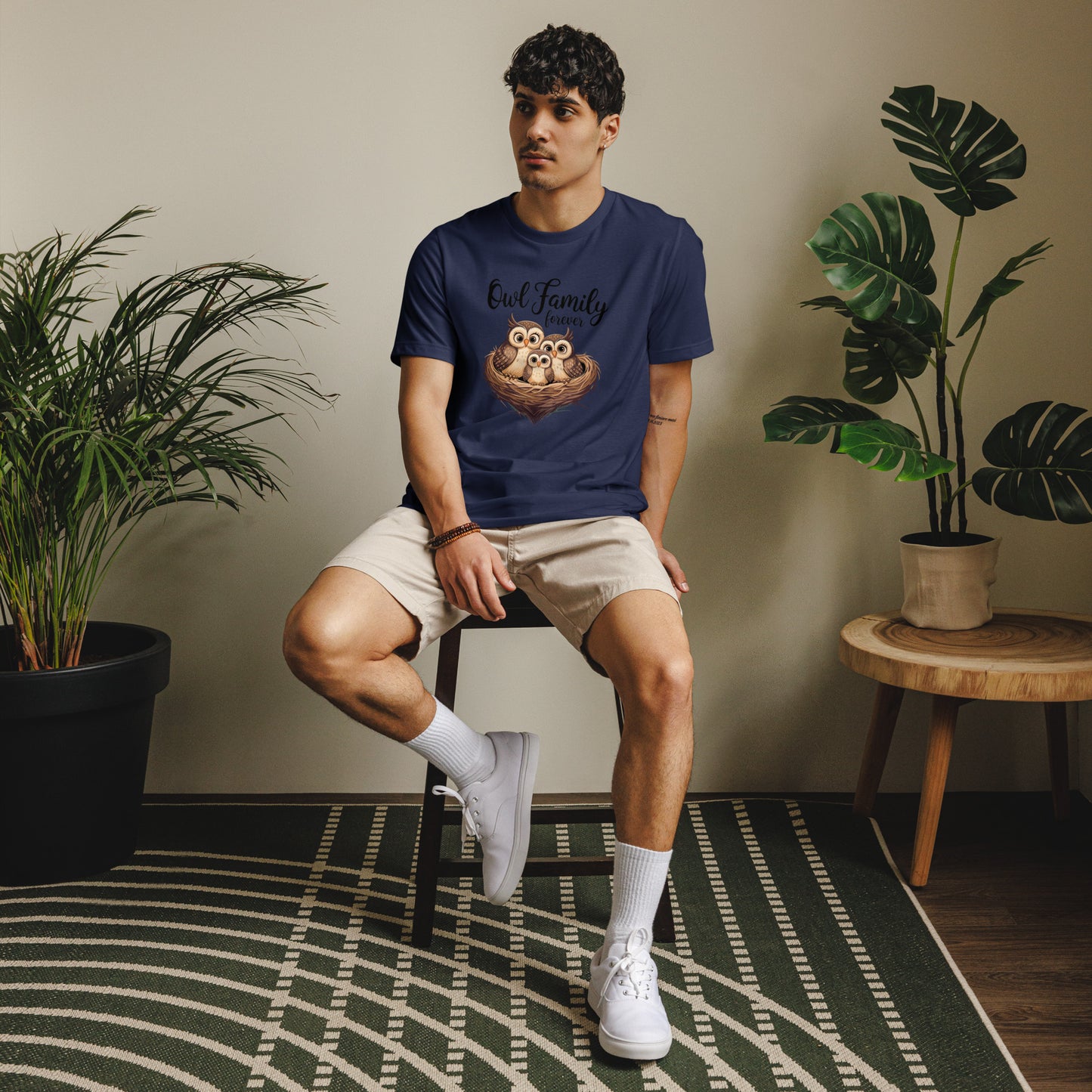 Owl-Themed Unisex Staple Eco T-Shirt | Eco-Friendly Style Dudeily