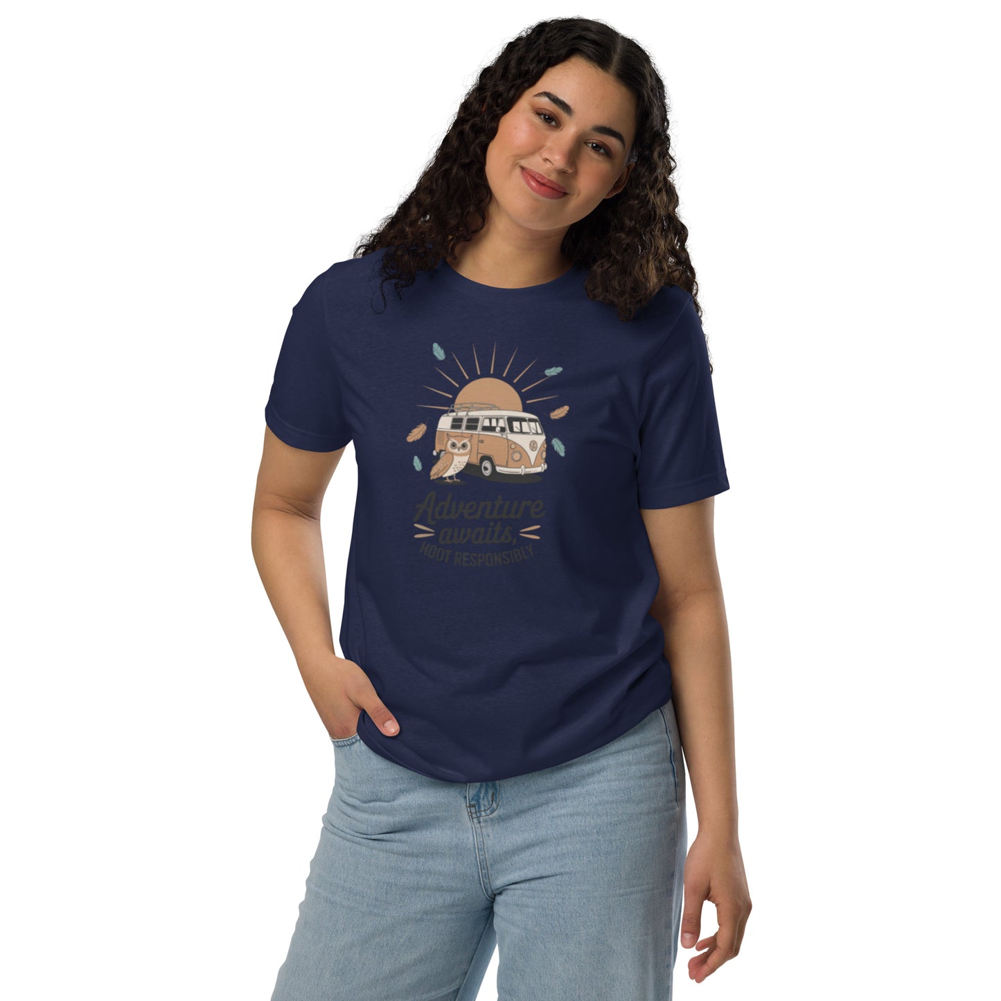 Unisex Staple Eco T-Shirt | Sustainable & Stylish for Owl Lover Navy Dudeily