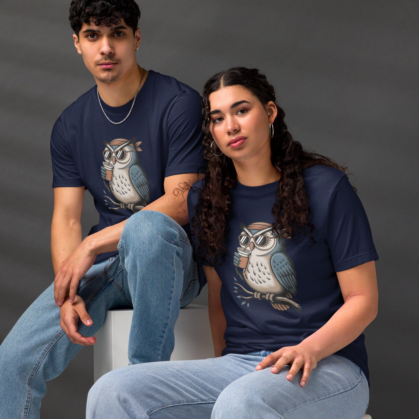 Unisex staple eco t-shirt | Owl Themed Sustainable Fashion Dudeily