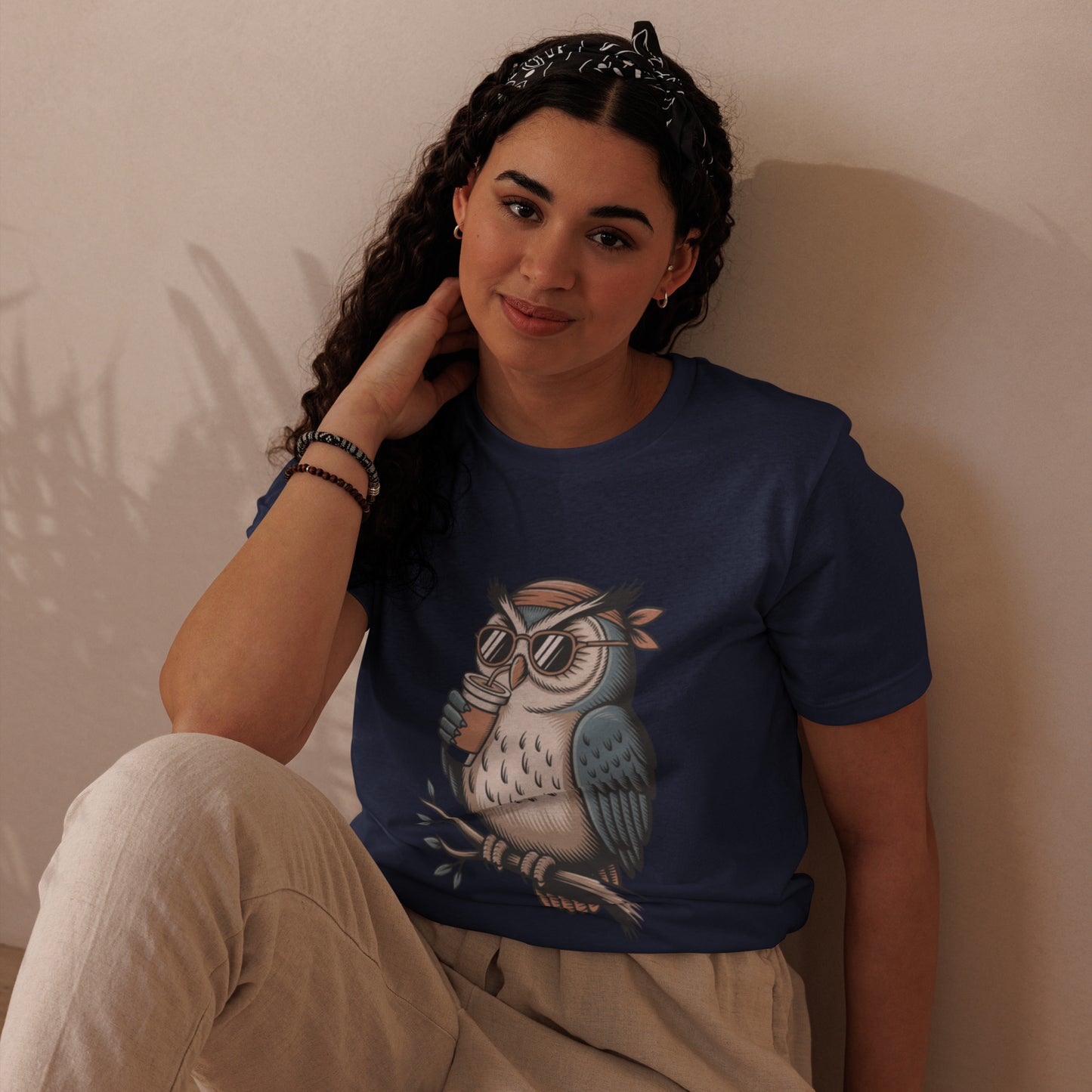 Unisex staple eco t-shirt | Owl Themed Sustainable Fashion Dudeily