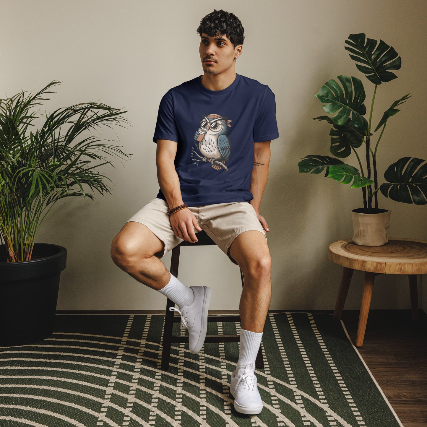 Unisex staple eco t-shirt | Owl Themed Sustainable Fashion Dudeily