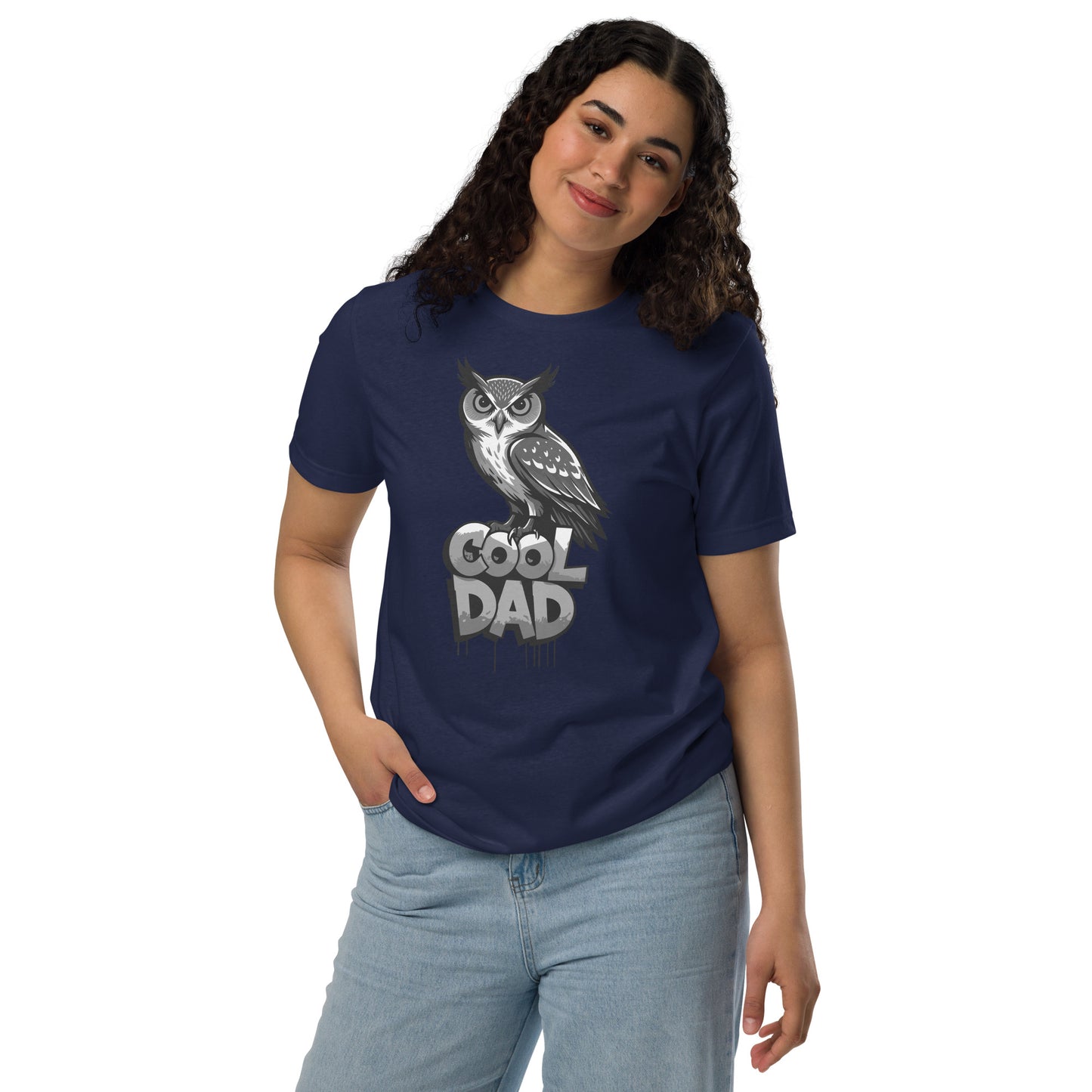 Unisex Staple Eco T-Shirt – Owl-Themed Sustainable Fashion for Father’s Day | Dudeily Navy Dudeily