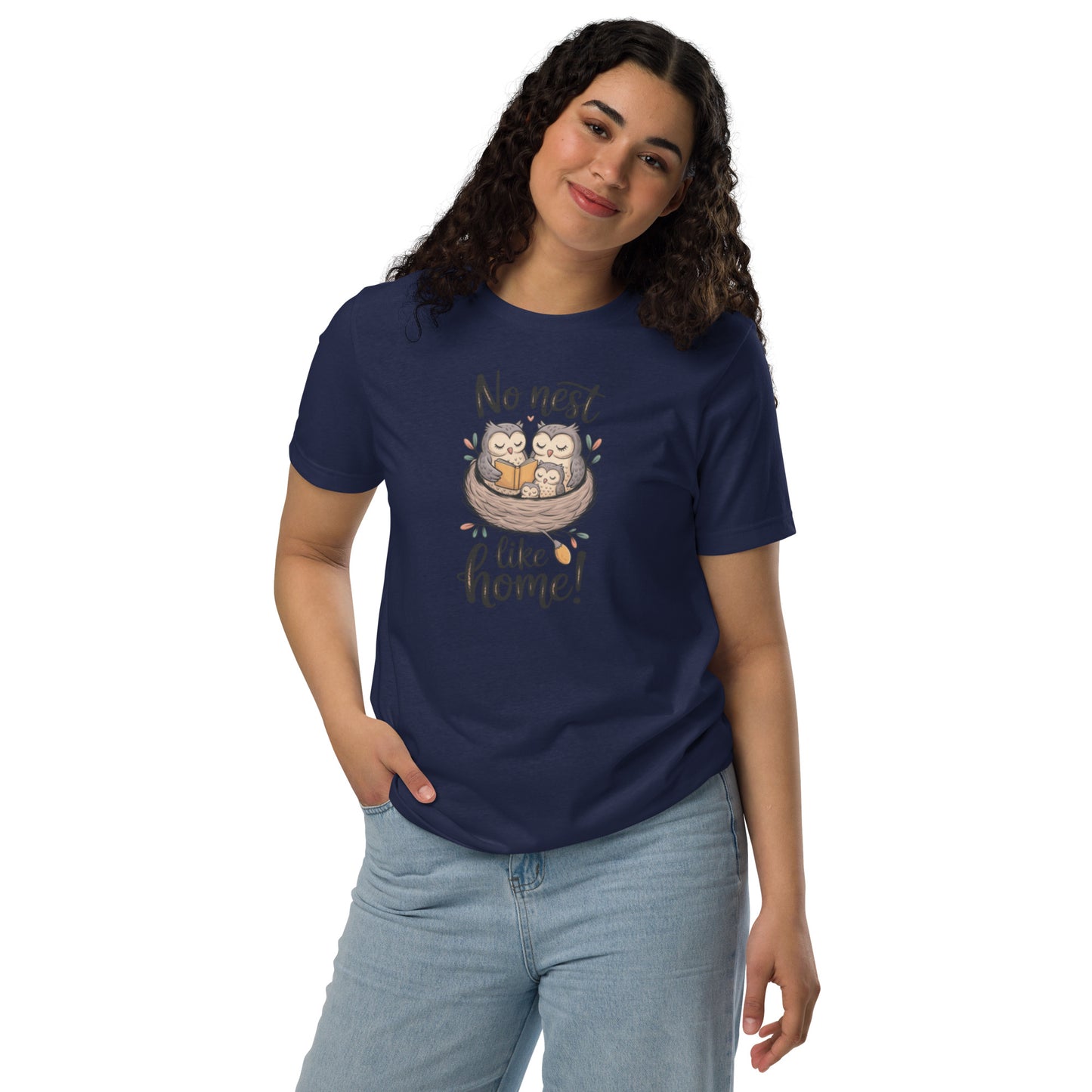 Owl-Inspired Unisex Staple Eco T-Shirt – Classic, Eco-Friendly & Stylish Navy Dudeily