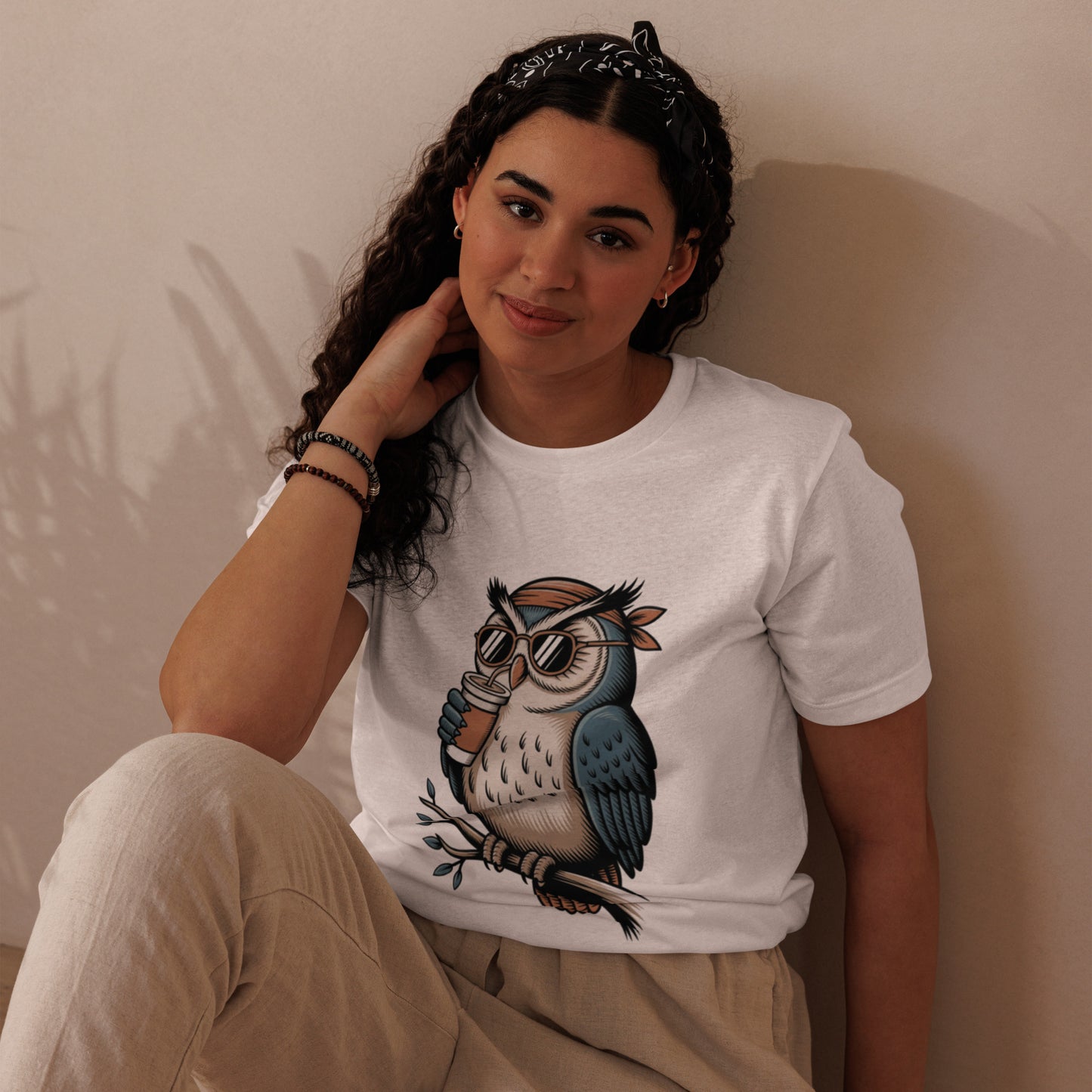 Unisex staple eco t-shirt | Owl Themed Sustainable Fashion Dudeily