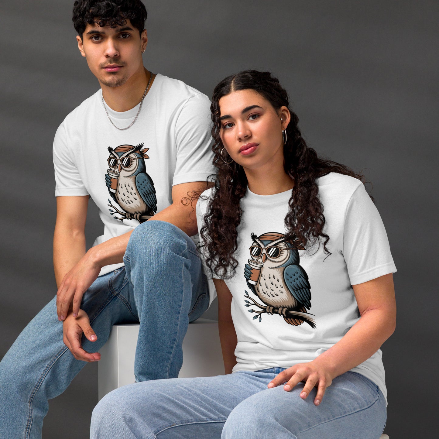 Unisex staple eco t-shirt | Owl Themed Sustainable Fashion Dudeily