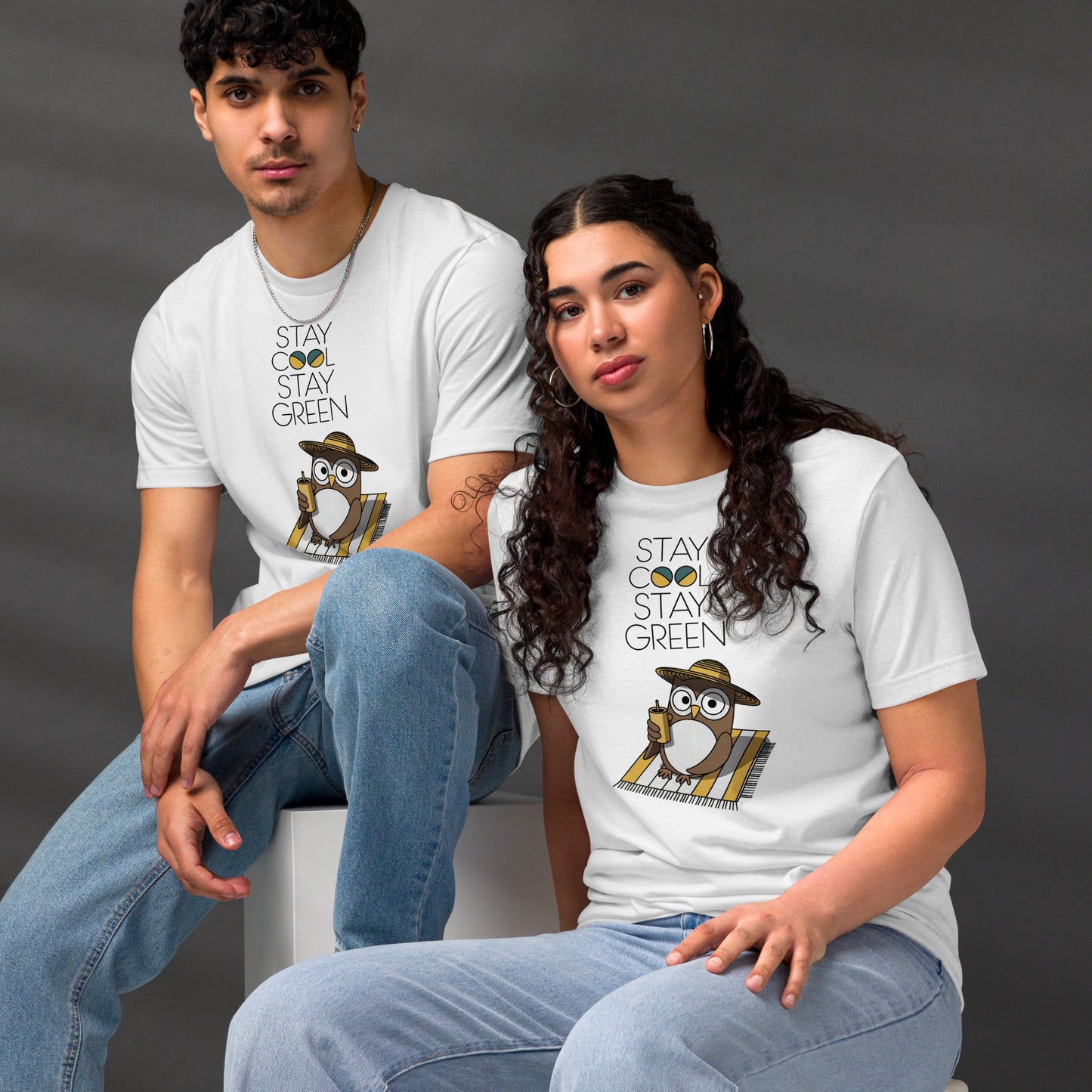Unisex Staple Eco T-Shirt | Owl Themed Sustainable & Comfortable Dudeily