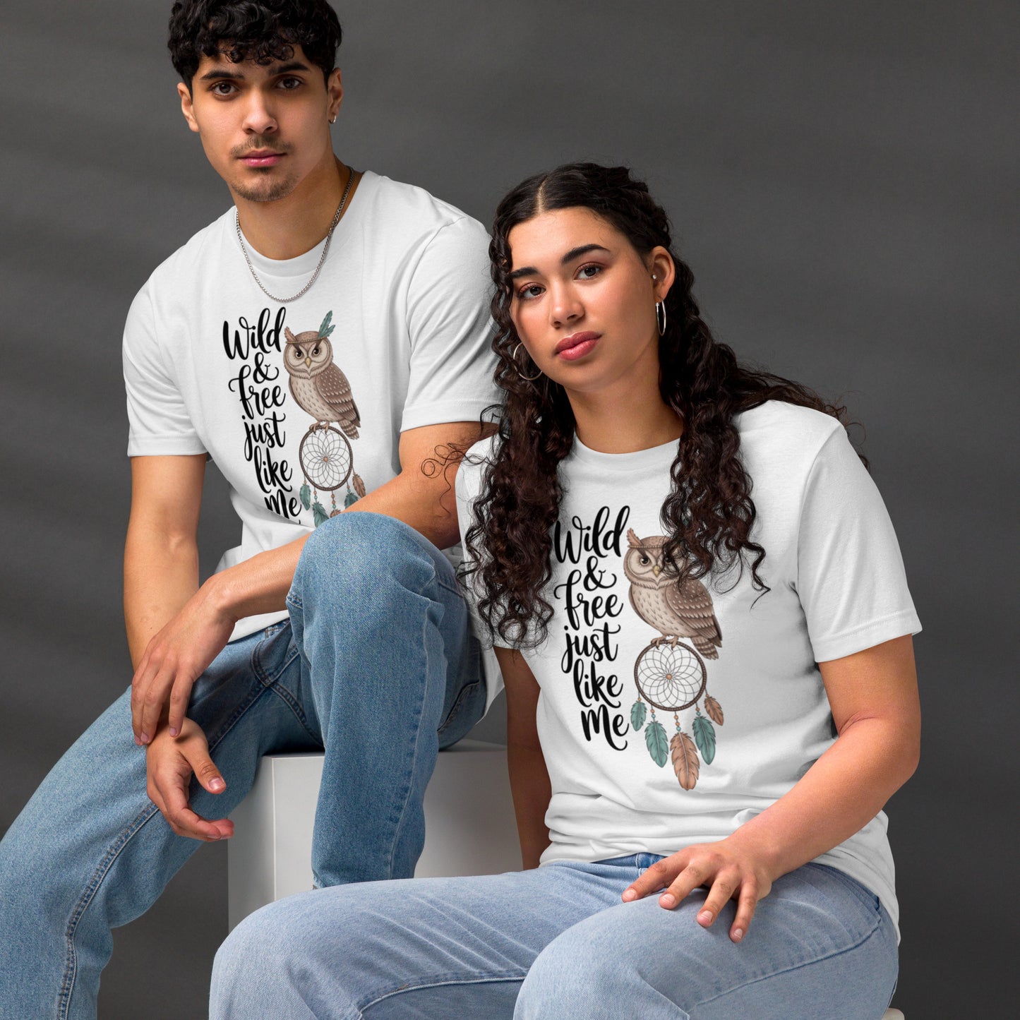 Unisex Staple Eco T-Shirt | Owl Themed Sustainable & Comfortable Dudeily