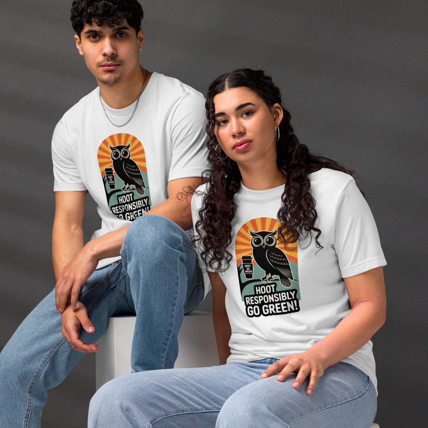 Unisex Eco T-Shirt | Owl Themed Sustainable Fashion & Comfortable Dudeily
