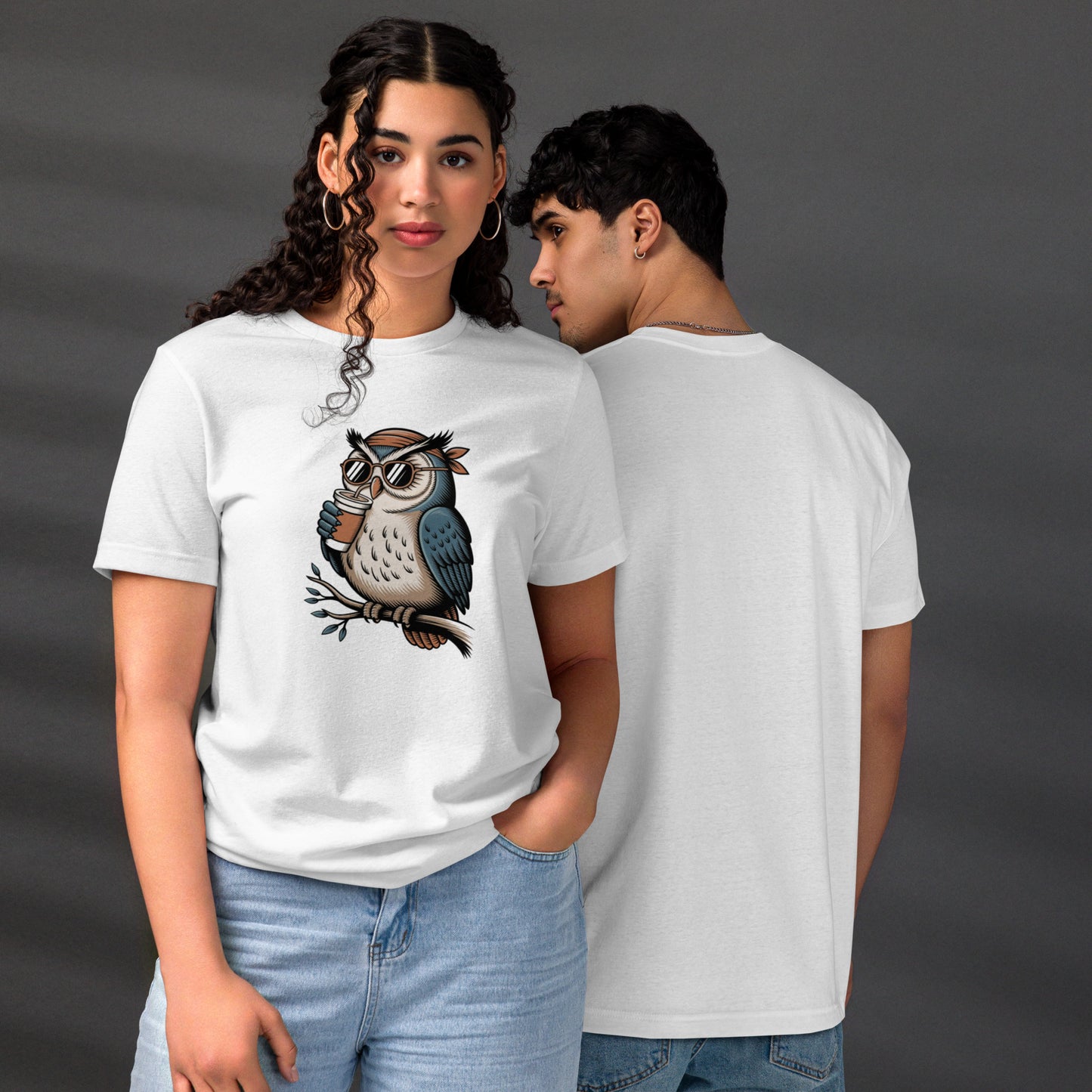 Unisex staple eco t-shirt | Owl Themed Sustainable Fashion Dudeily