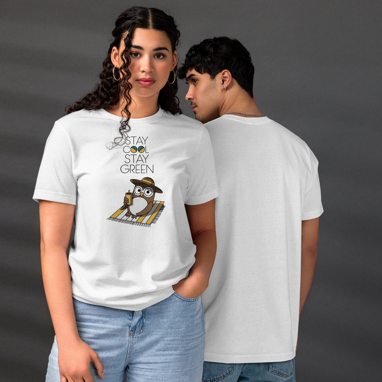 Unisex Staple Eco T-Shirt | Owl Themed Sustainable & Comfortable Dudeily