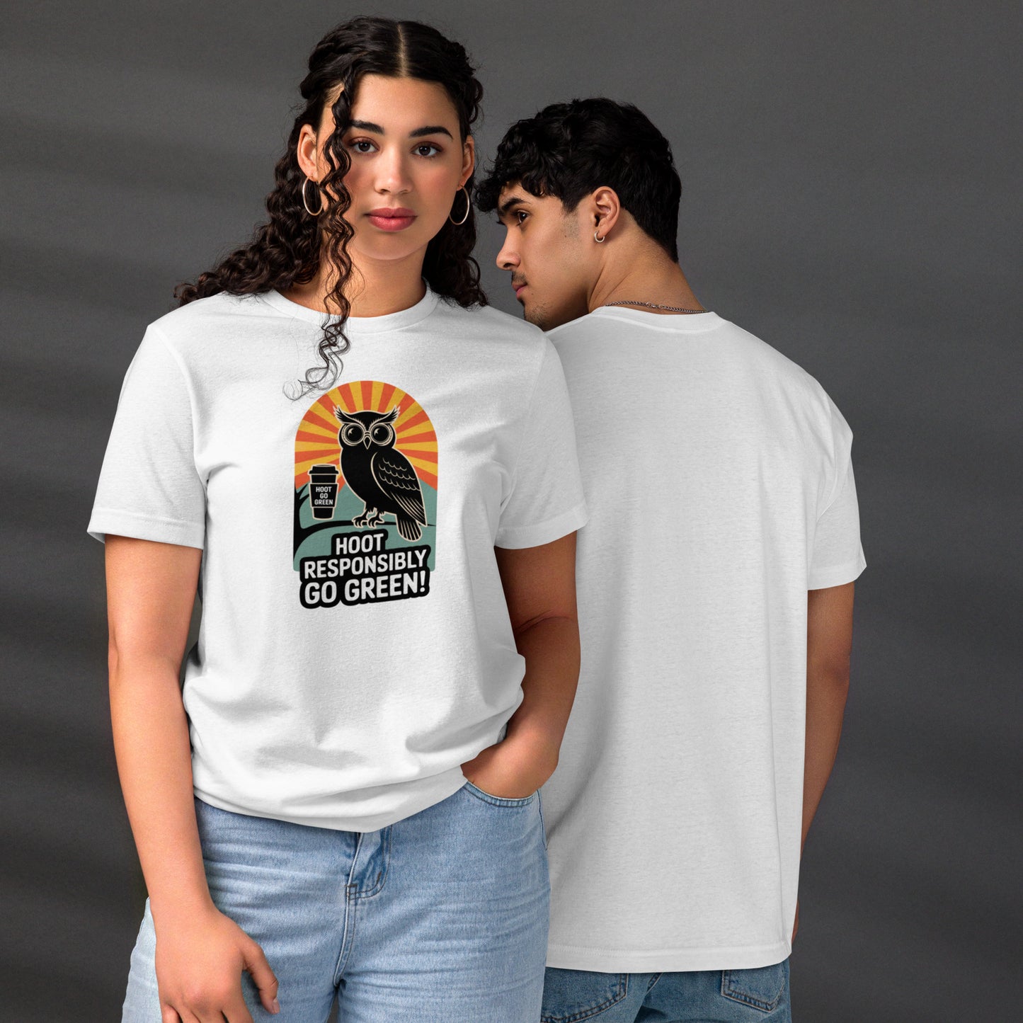Unisex Eco T-Shirt | Owl Themed Sustainable Fashion & Comfortable Dudeily