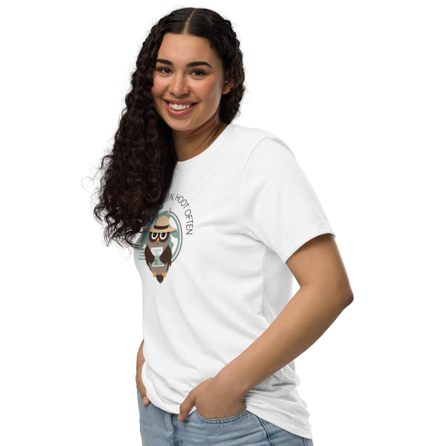 Unisex Staple Eco T-Shirt | Owl Themed Sustainable & Comfortable Dudeily