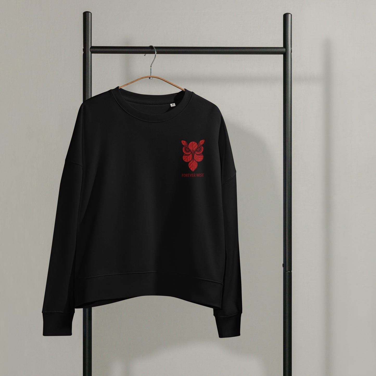 Owl Women’s Organic Crew Neck Sweatshirt: 'Forever Wise' in Fall | Sustainable Fashion USA Dudeily