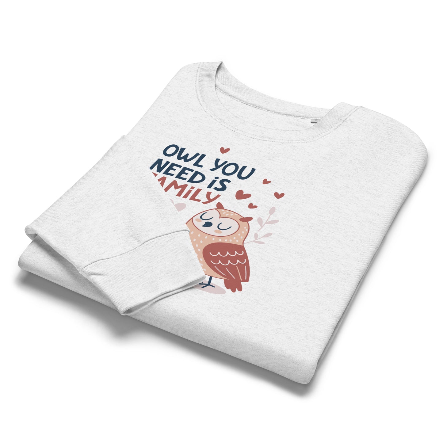 Women’s Organic Crew Neck Sweatshirt – OwlBloom Sustainable Fashion for Family Day Comfort Dudeily