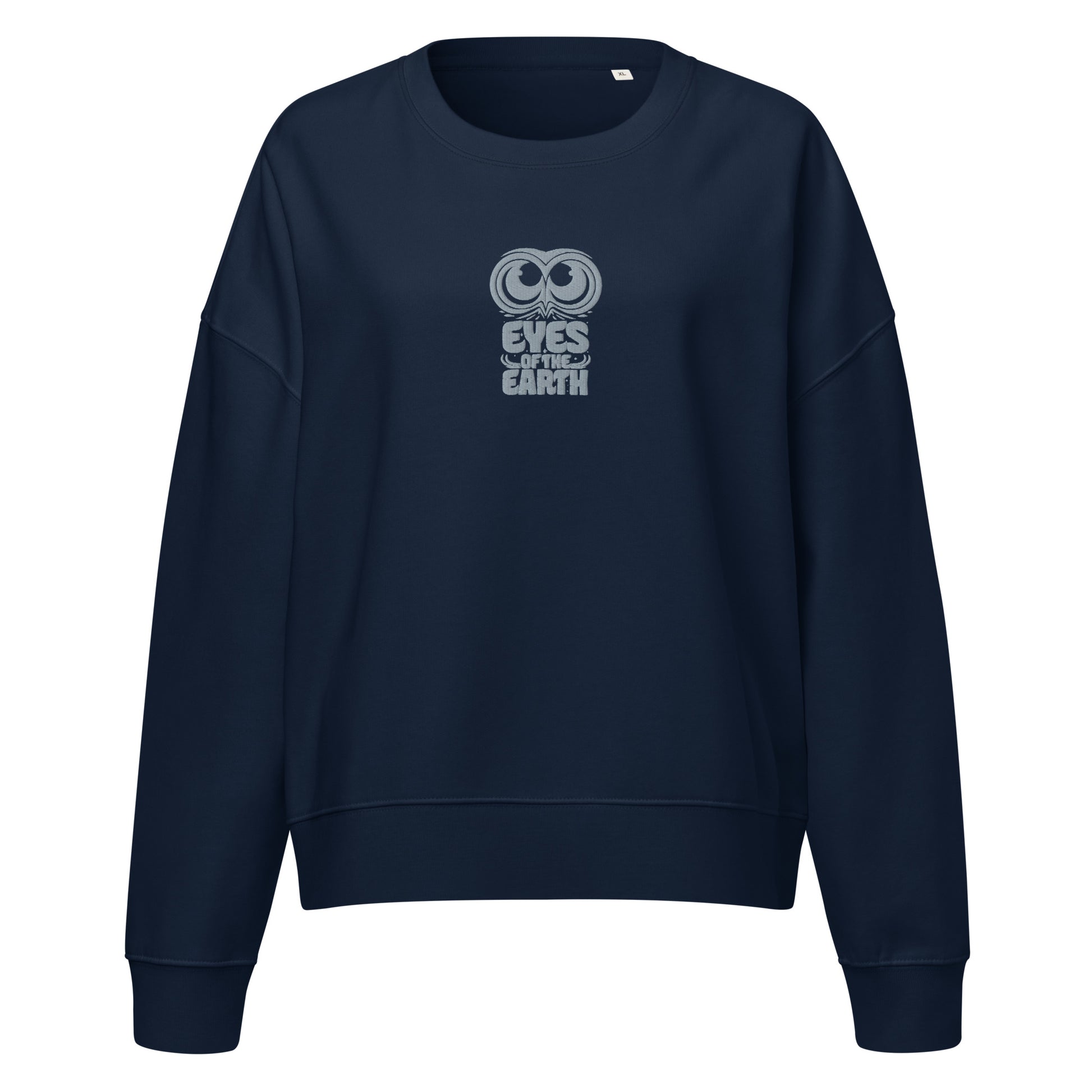 Owl Women’s Crew Neck Sweatshirt: 'Eyes of the Earth' in Fall | Sustainable Fashion USA Dudeily