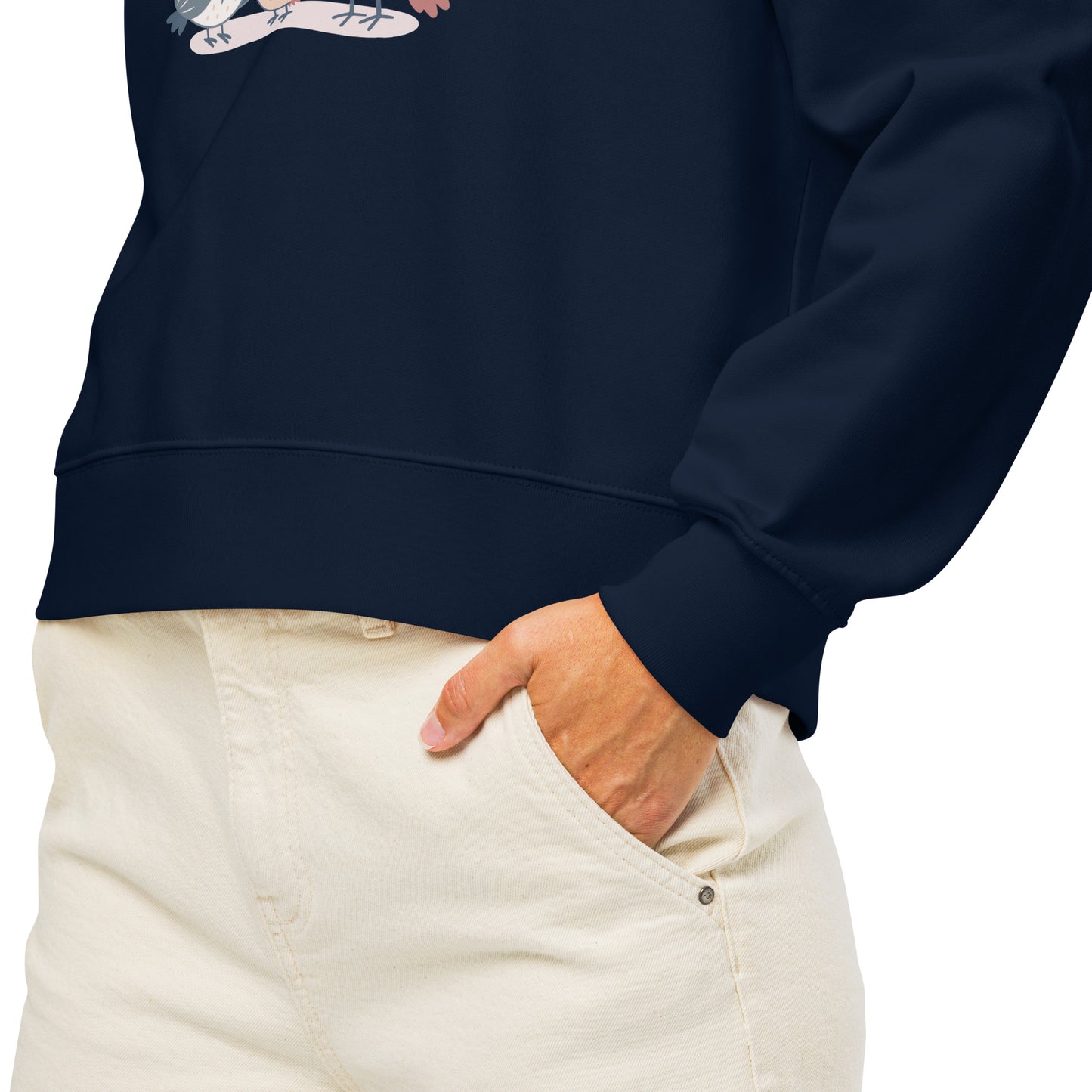 Women’s Organic Crew Neck Sweatshirt – OwlBloom Sustainable Fashion for Family Day Comfort Dudeily