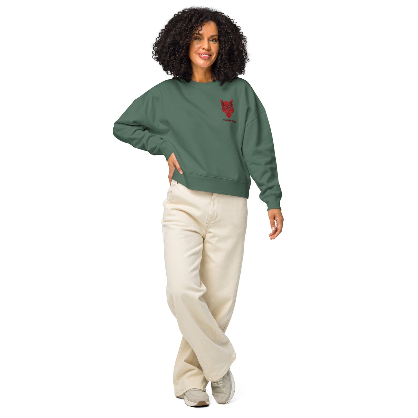 Owl Women’s Organic Crew Neck Sweatshirt: 'Forever Wise' in Fall | Sustainable Fashion USA Green Bay Dudeily
